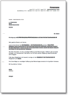 Kündigung Mietvertrag Parkplatz Word