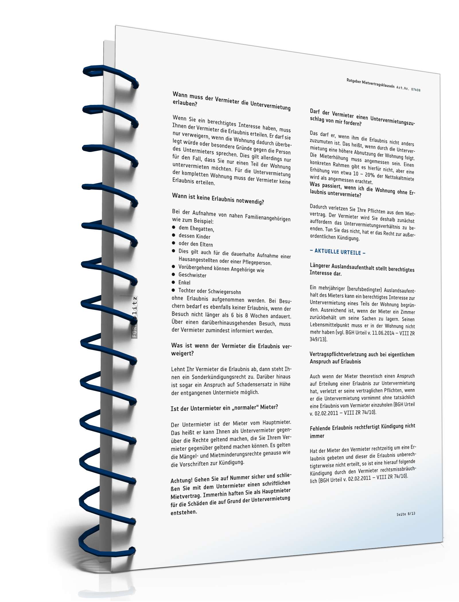 Ratgeber Mietvertragsklauseln  PDF. Seite: 9