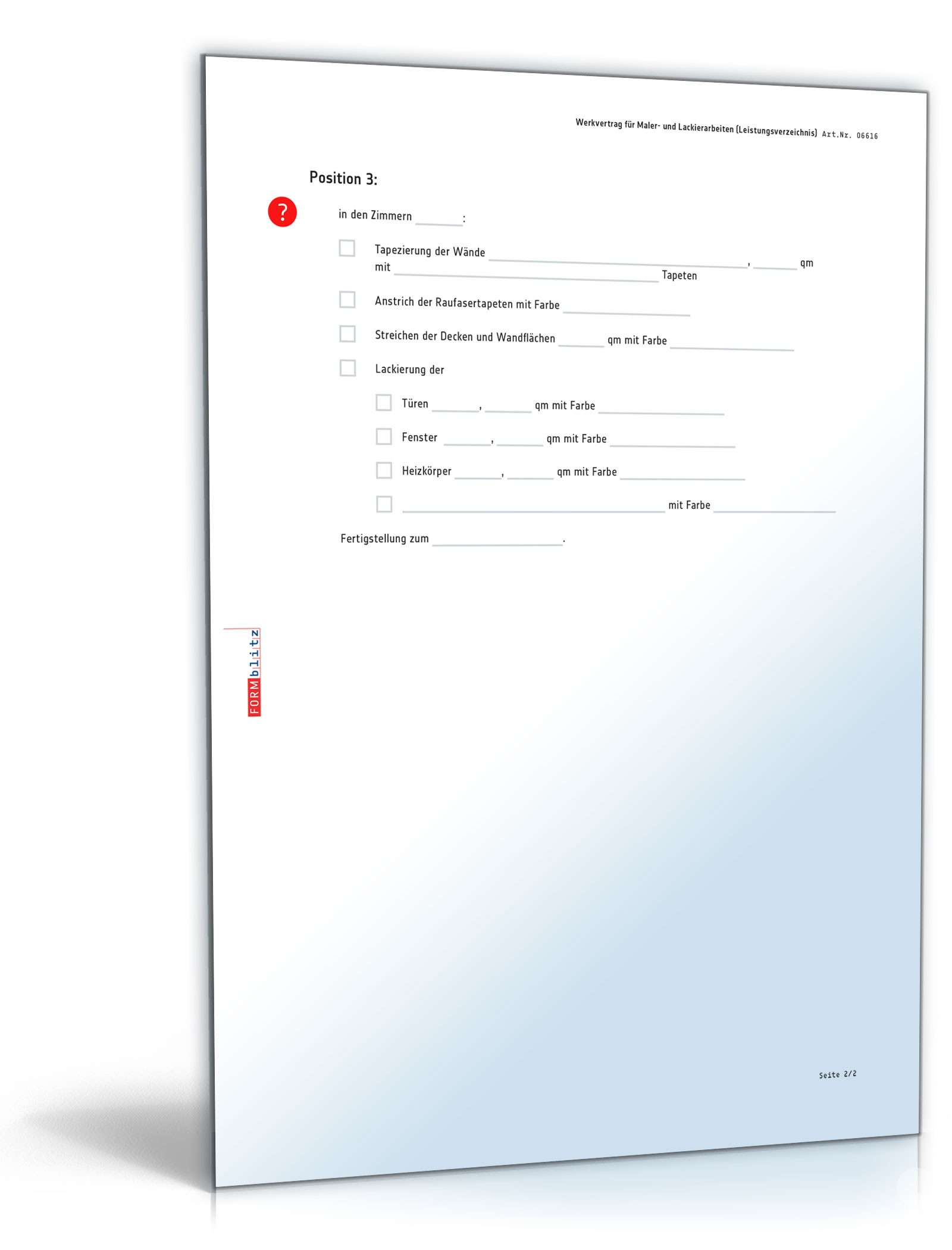 Werkvertrag Maler- und Lackierarbeiten PDF. Seite: 12
