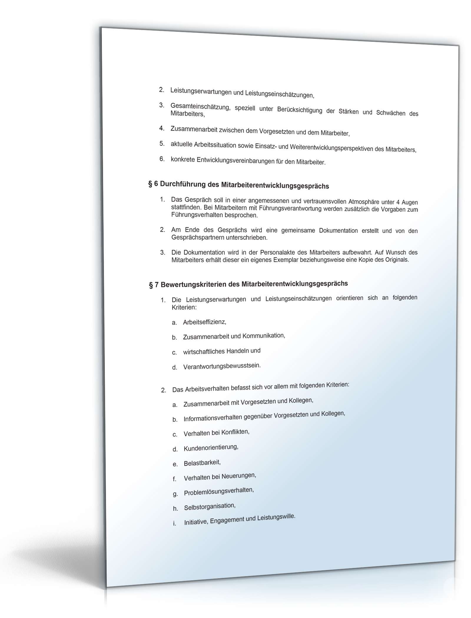 Betriebsvereinbarung über die Einführung von Mitarbeiterentwicklungsgesprächen PDF. Seite: 3