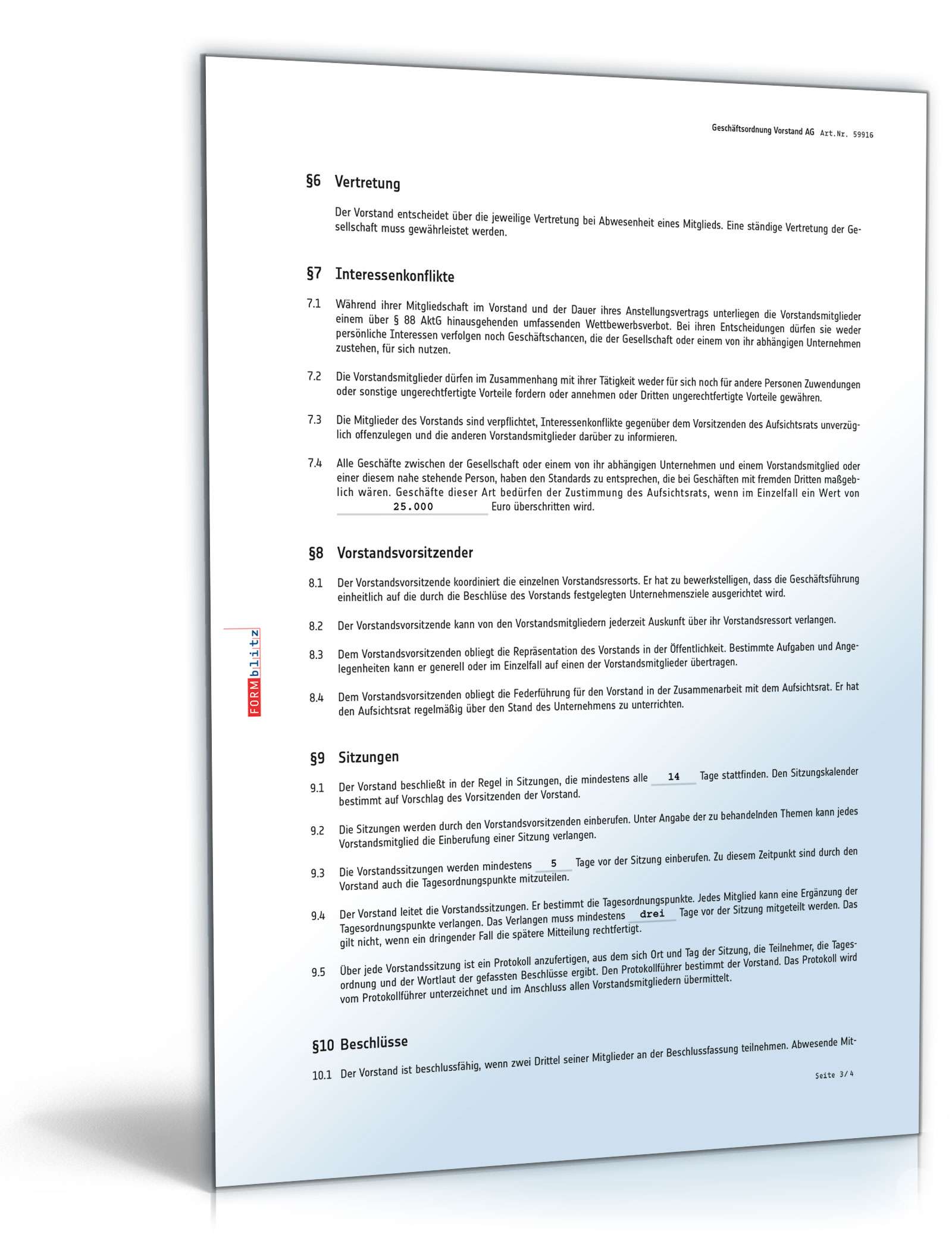 Geschäftsordnung Vorstand AG PDF. Seite: 3