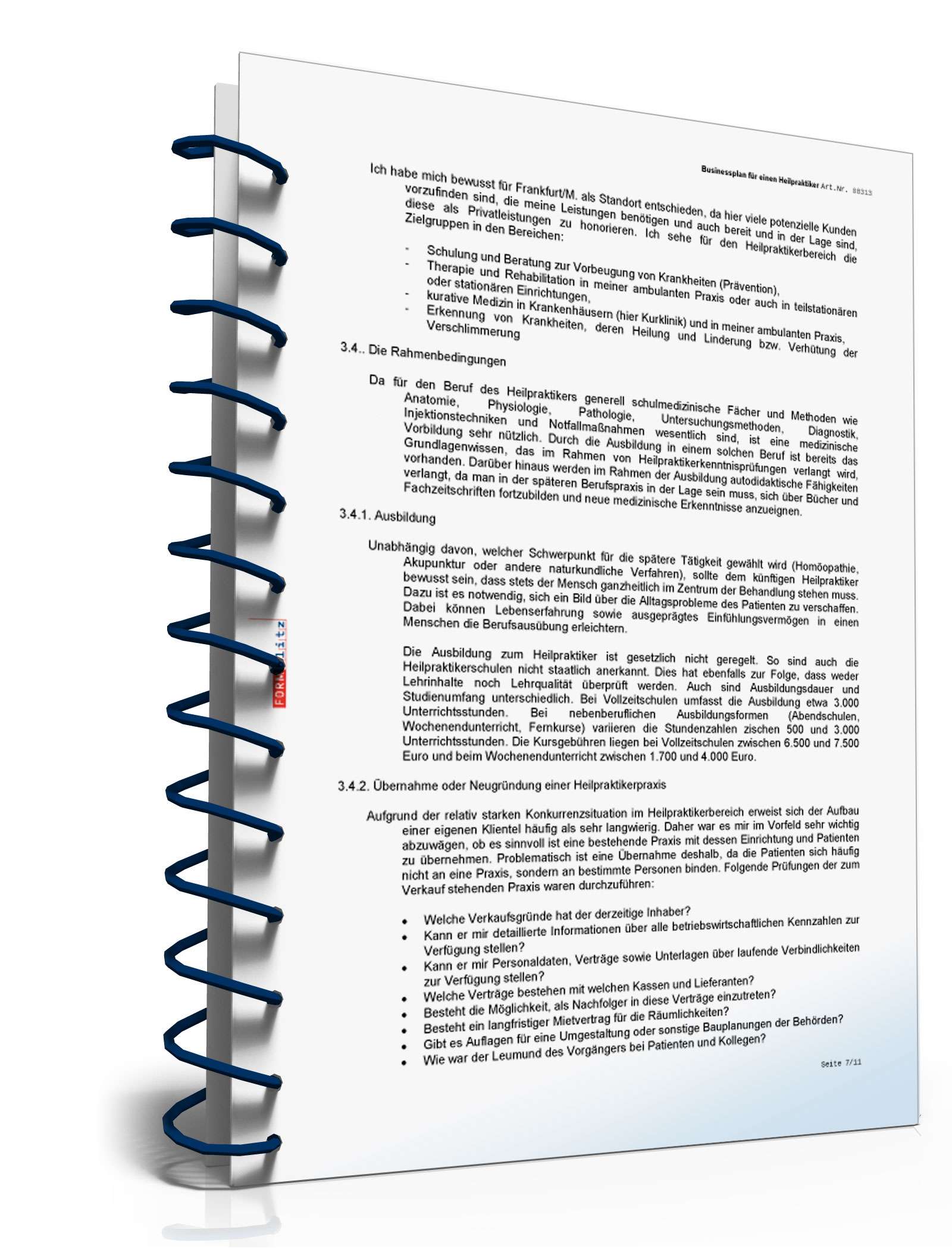 Businessplan Heilpraktiker Excel. Seite: 9