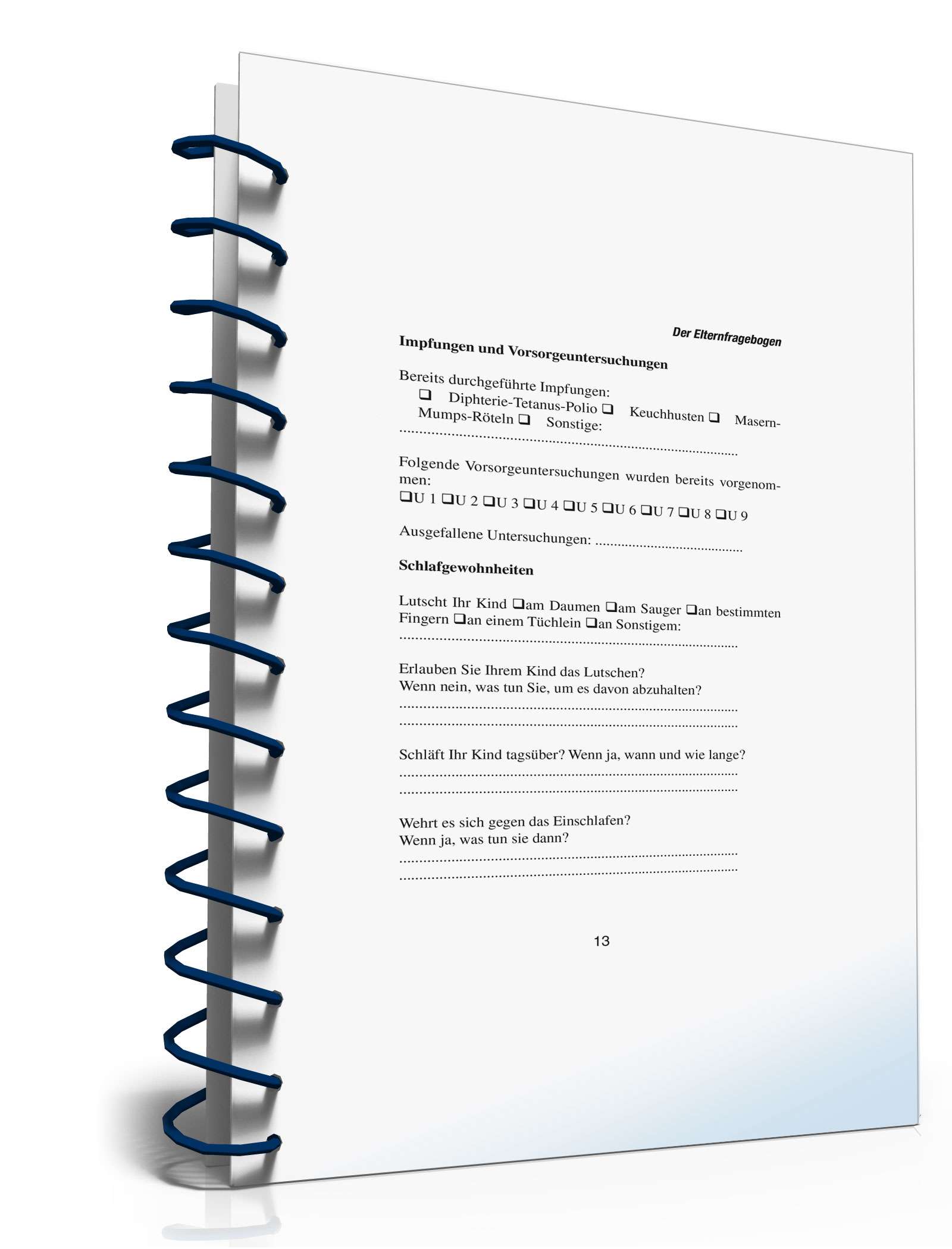 Elternfragebogen Kinderbetreuung PDF. Seite: 13