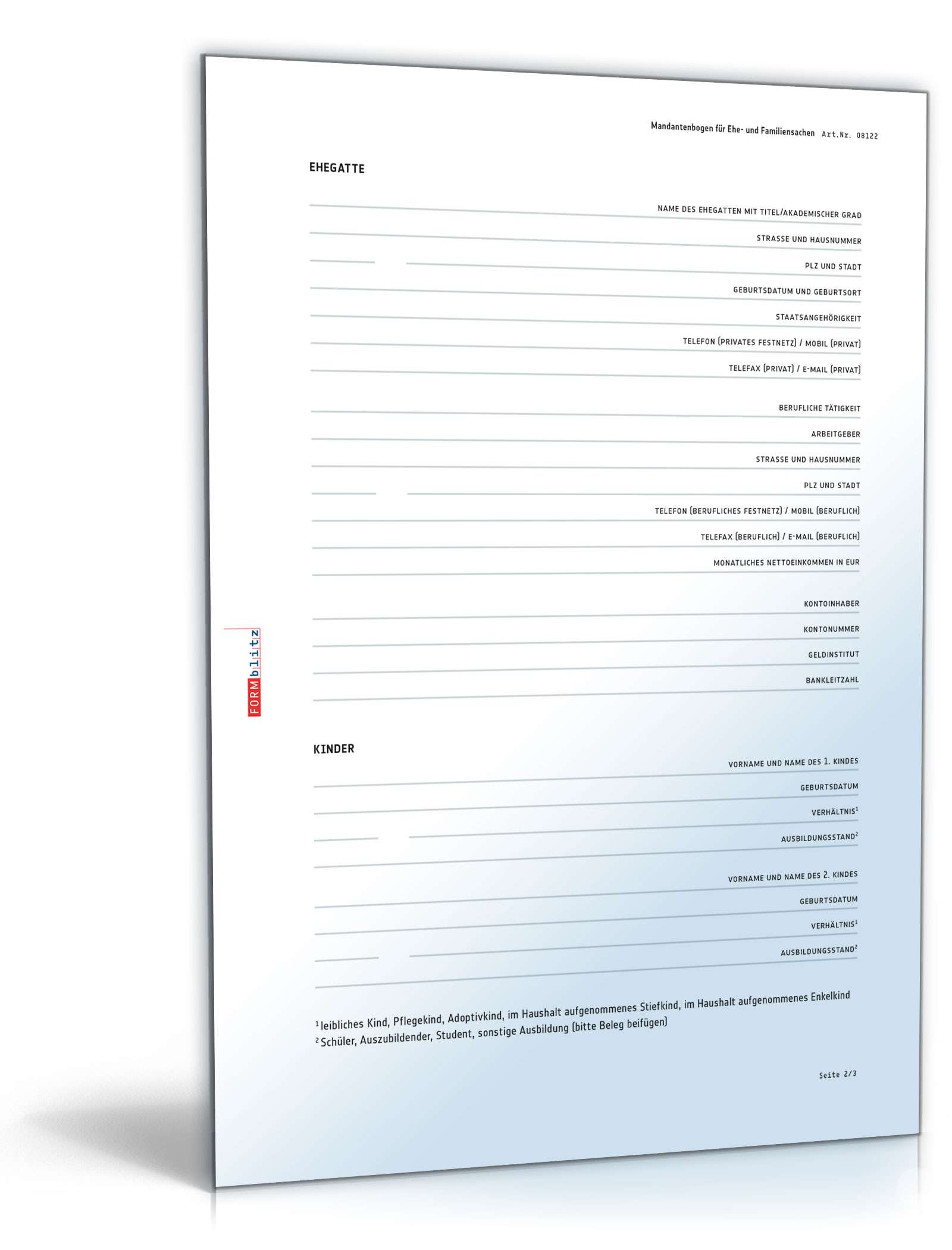 Mandantenbogen Ehe- und Familiensachen PDF. Seite: 2