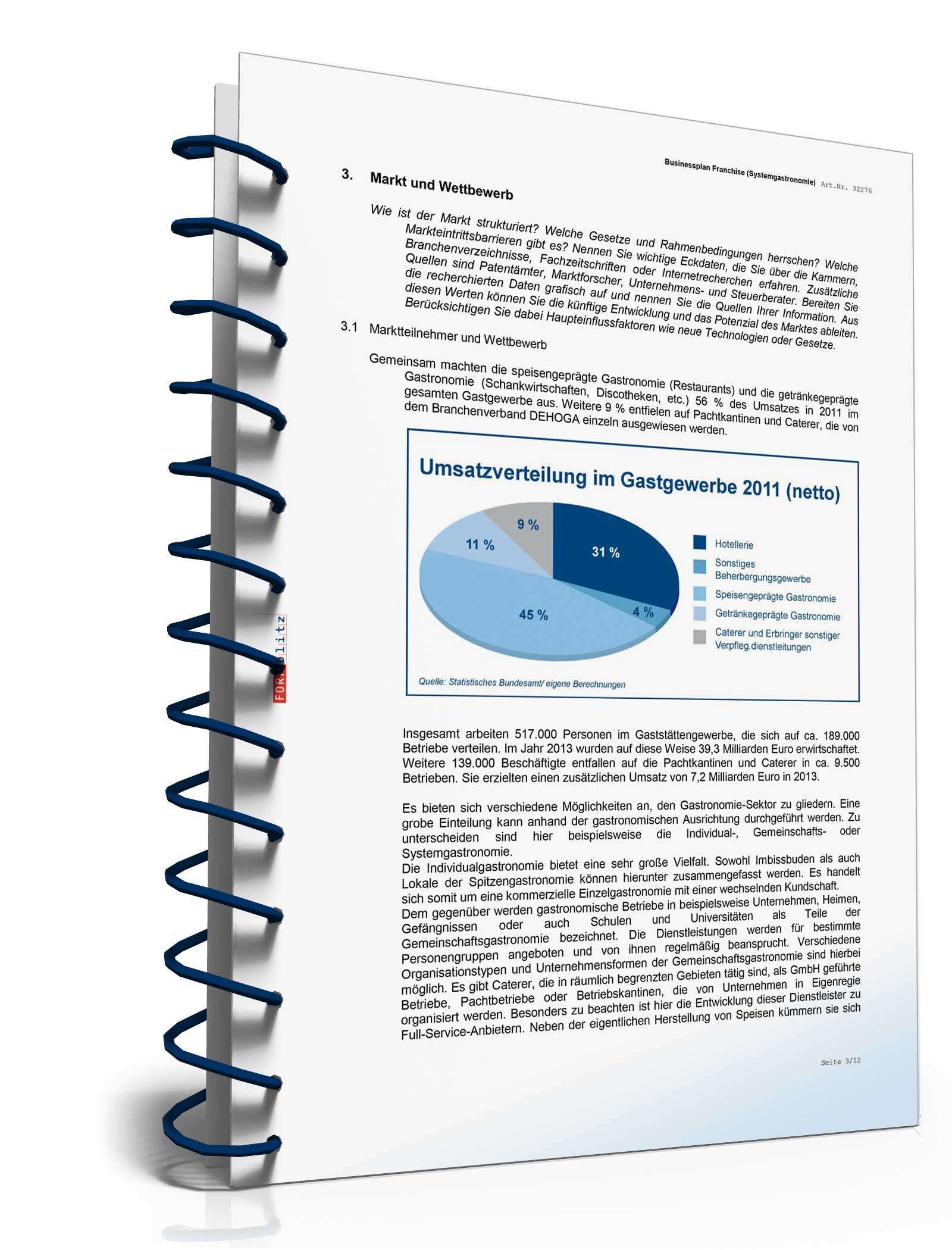 Businessplan Franchise (Systemgastronomie) Excel. Seite: 9