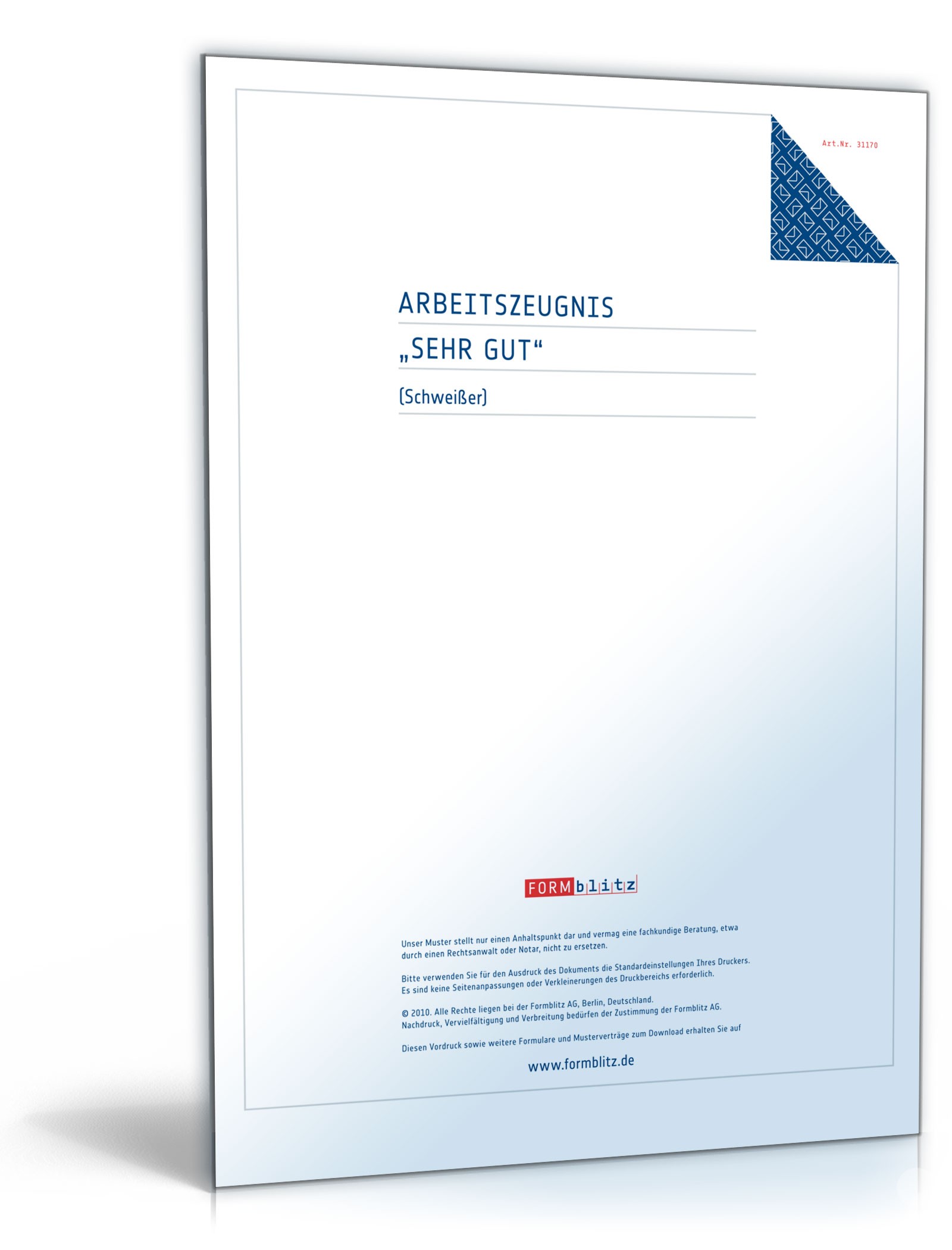 Arbeitszeugnis Schweißer Excel. Seite: 2