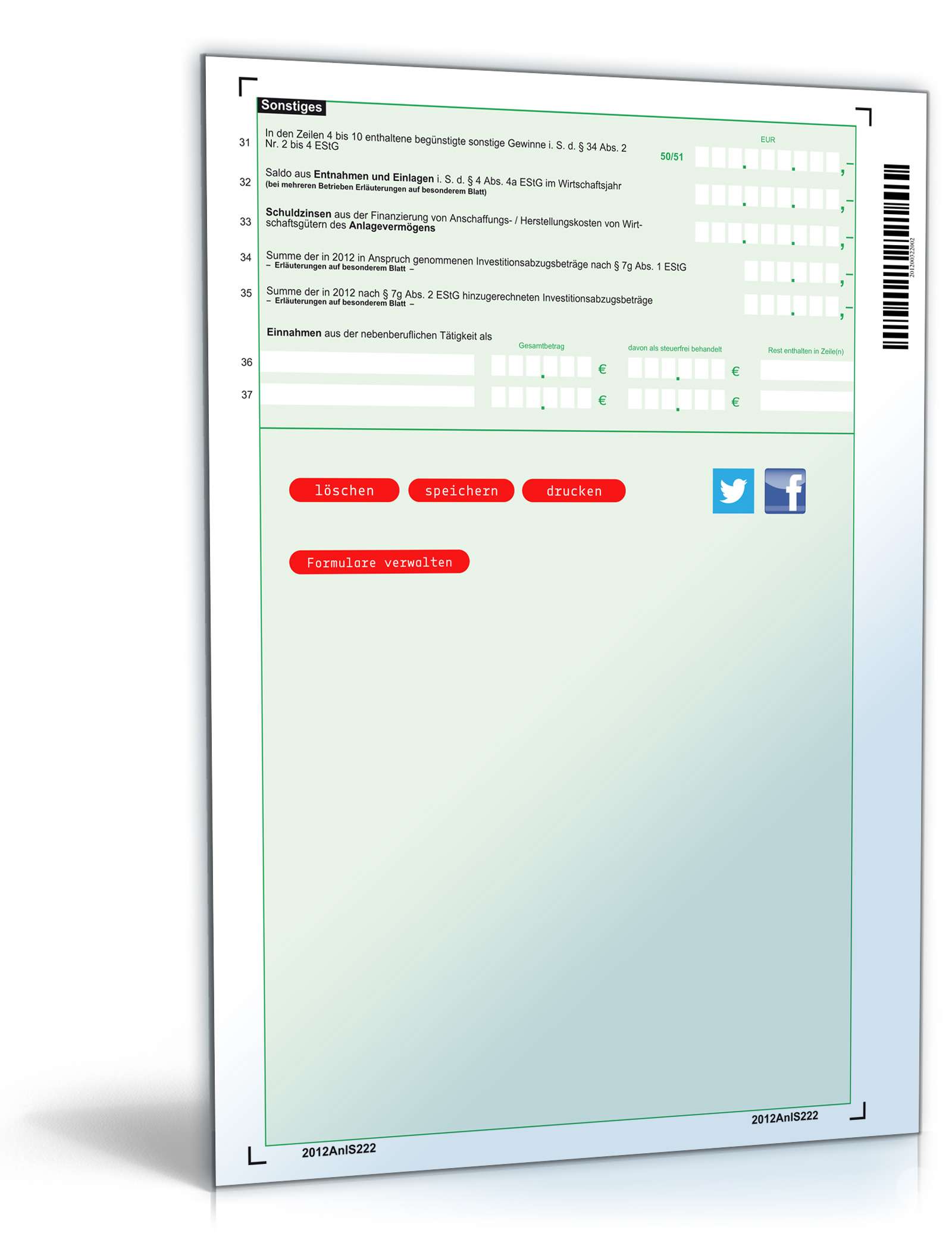 Anlage S 2012 PDF. Seite: 2