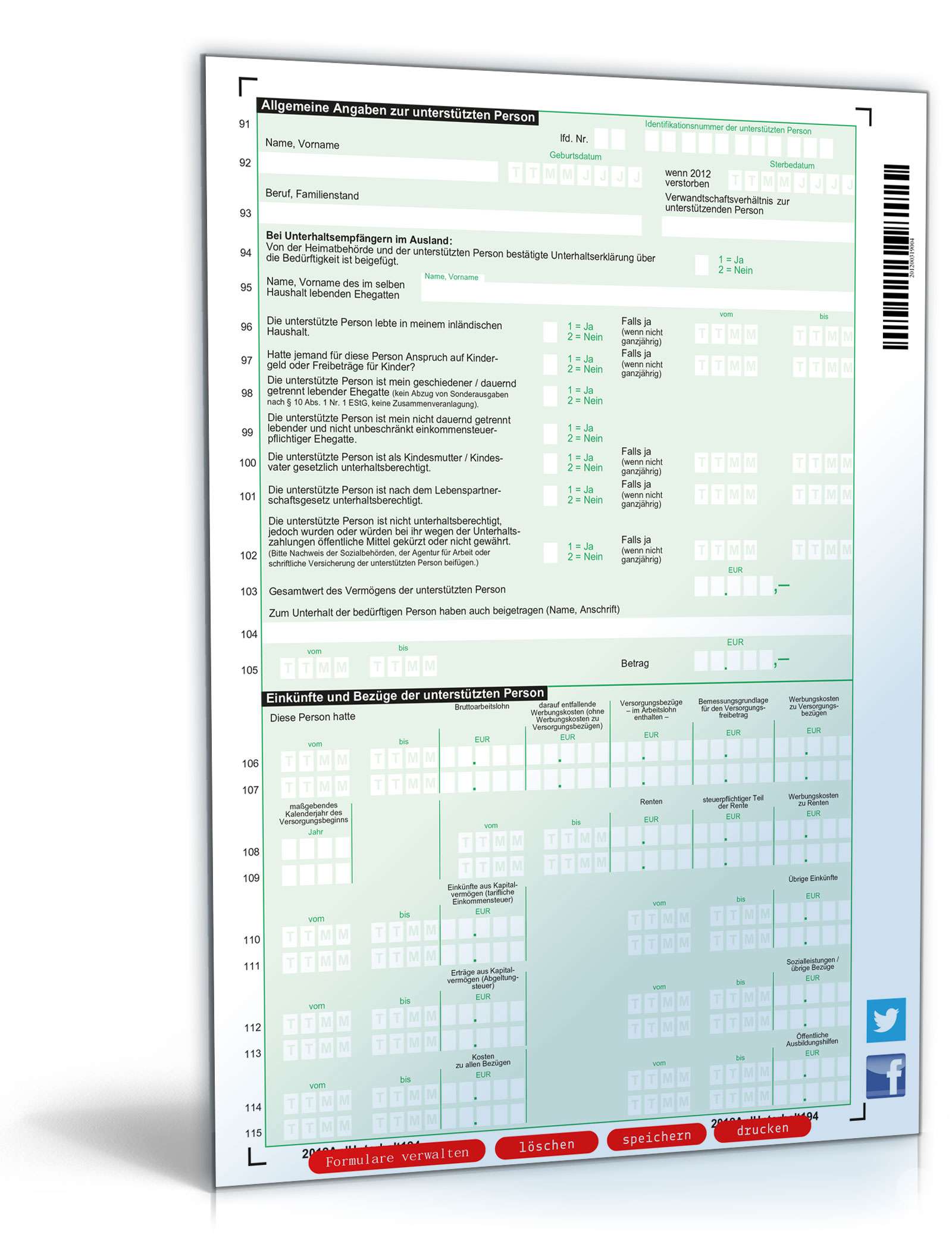 Anlage Unterhalt 2012 PDF. Seite: 4
