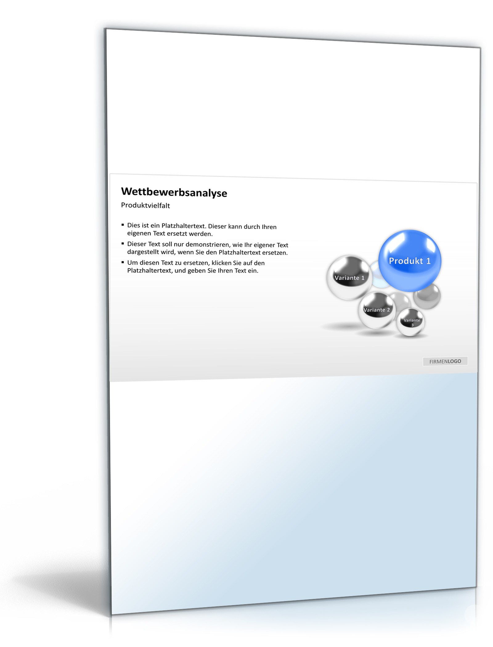 PowerPoint Präsentation Wettbewerbsanalyse Excel. Seite: 6