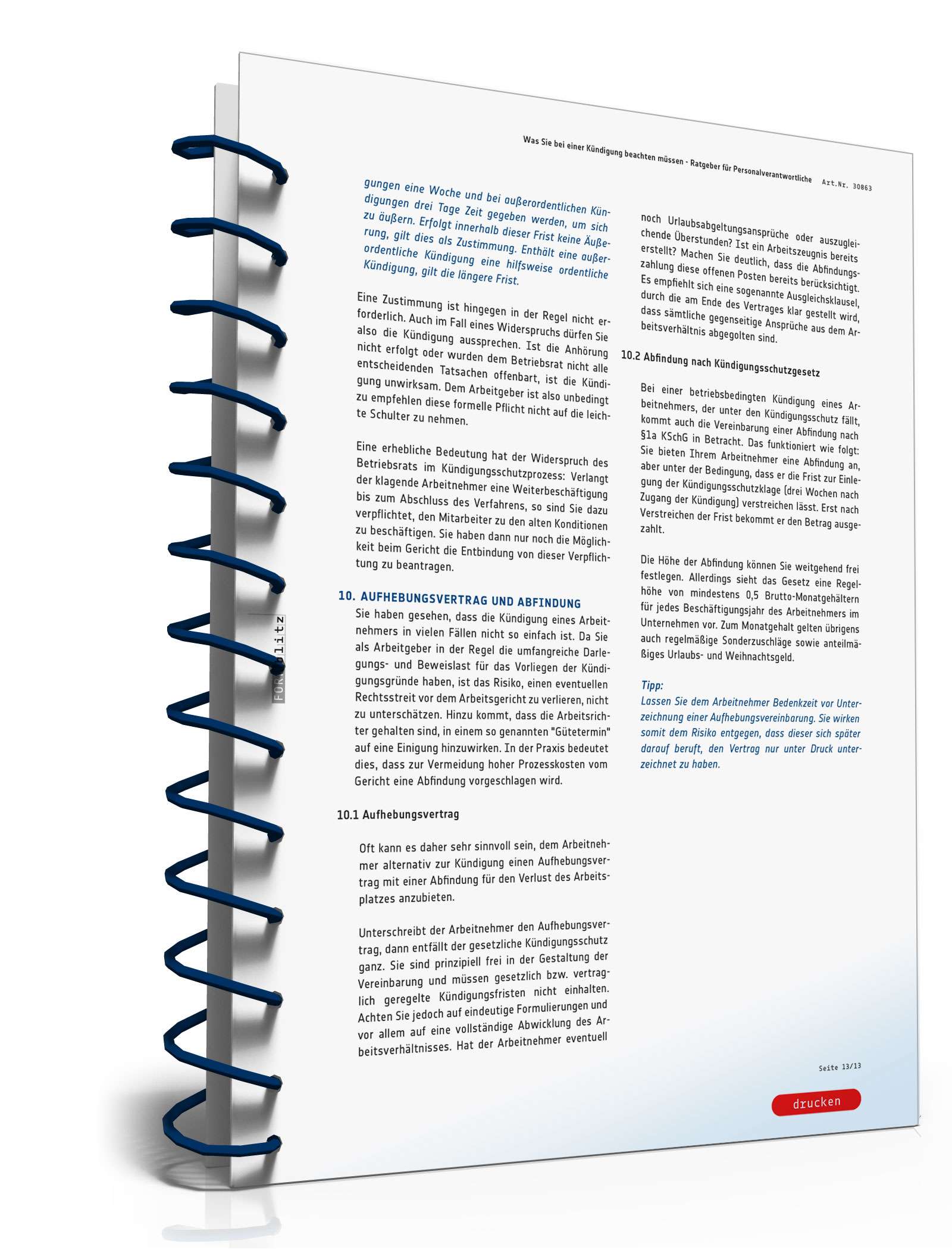 Was Sie bei einer Kündigung beachten müssen PDF. Seite: 14