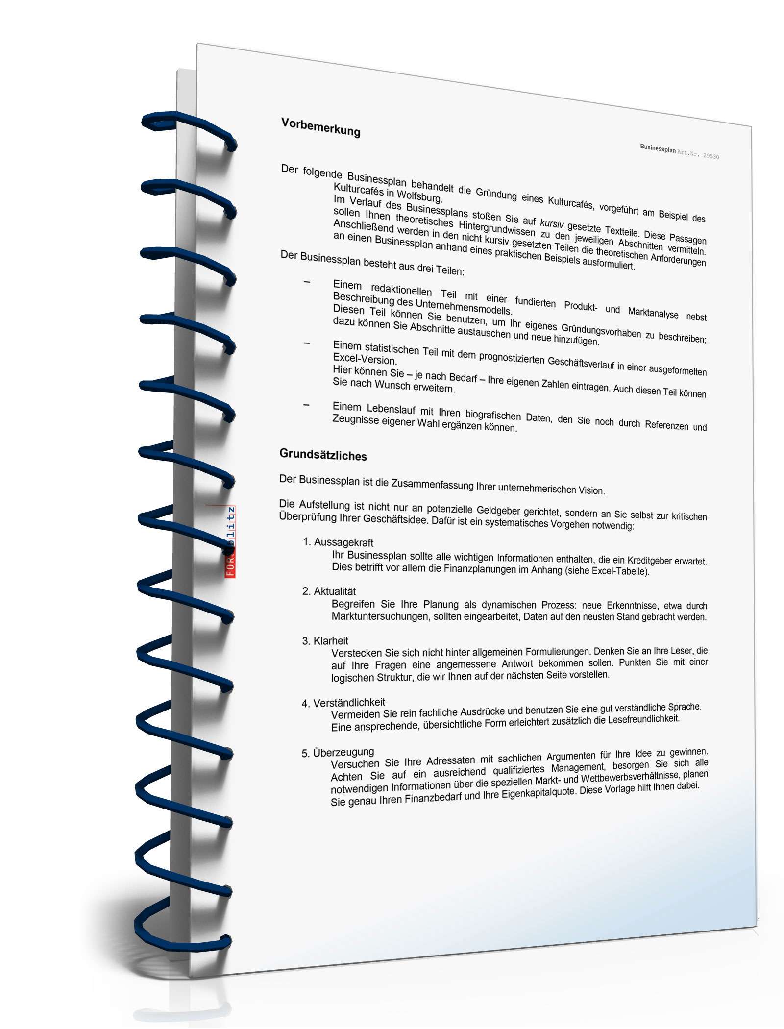 Businessplan Kulturcafé Excel. Seite: 3