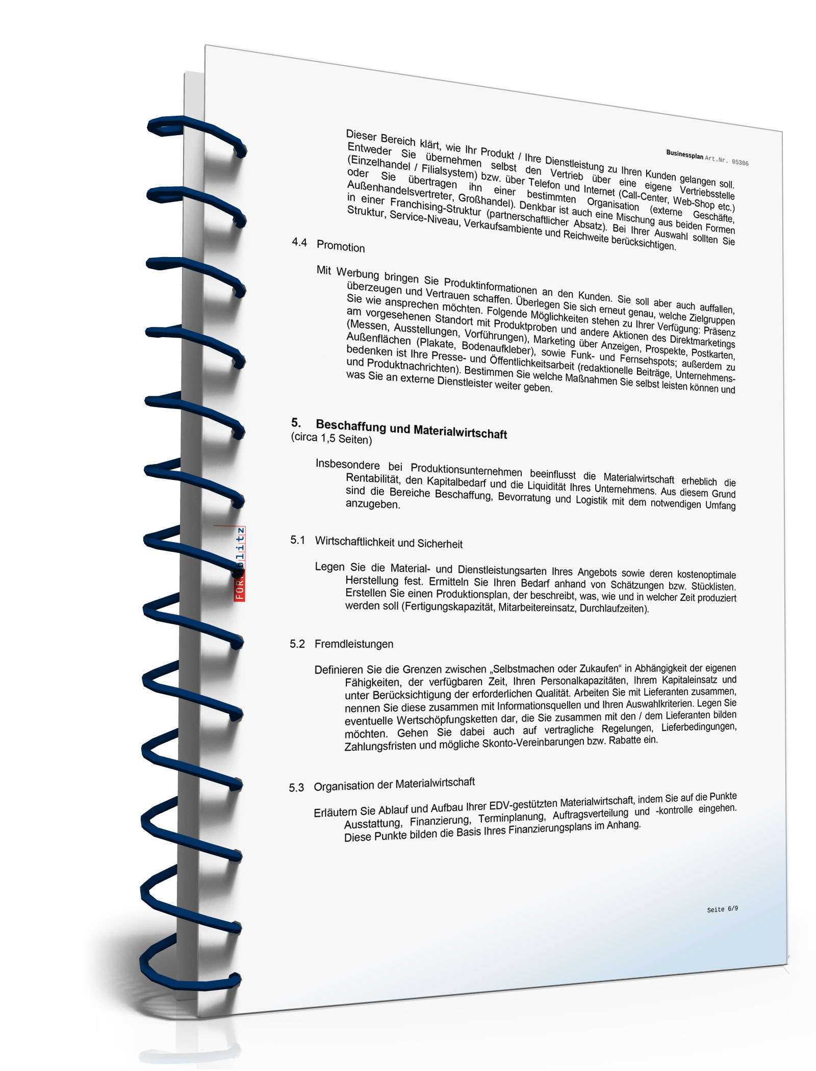 Businessplan Existenzgründung Excel. Seite: 10