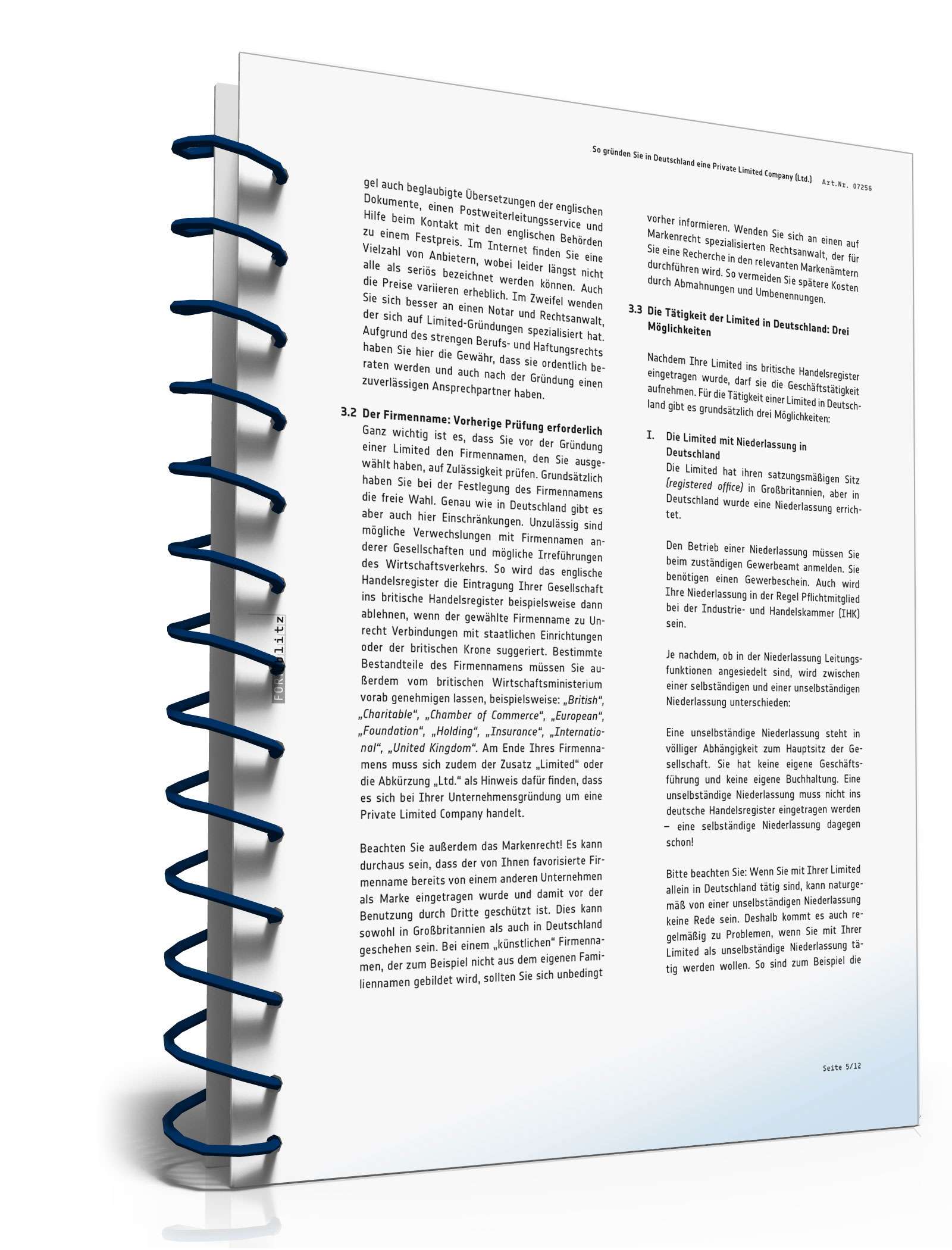 Ratgeber Gründung Private Limited Company  PDF. Seite: 6