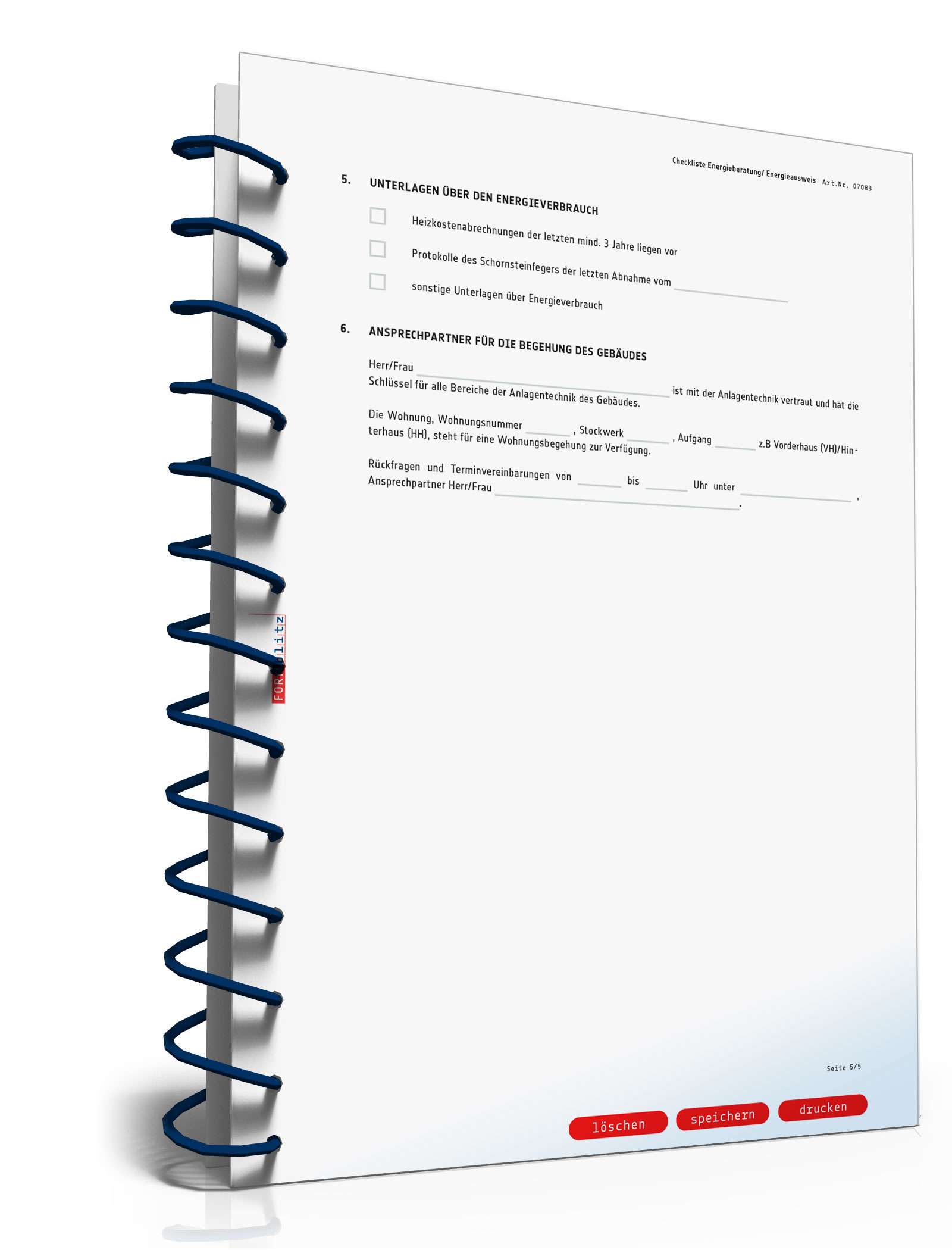 Checkliste Energieausweis/Energiepass PDF. Seite: 5