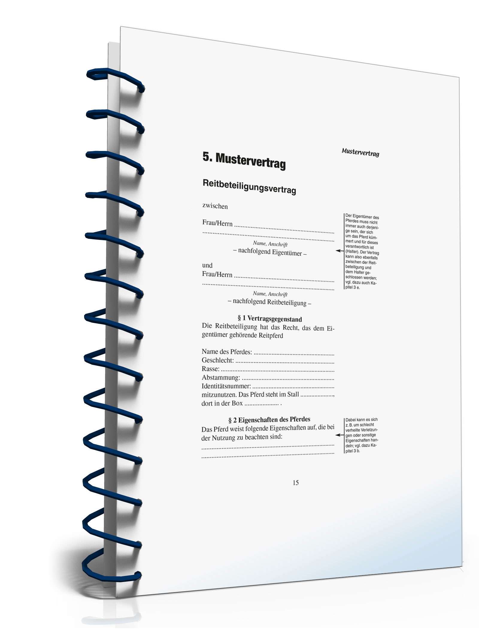 Ratgeber Reitbeteiligungsvertrag PDF. Seite: 15