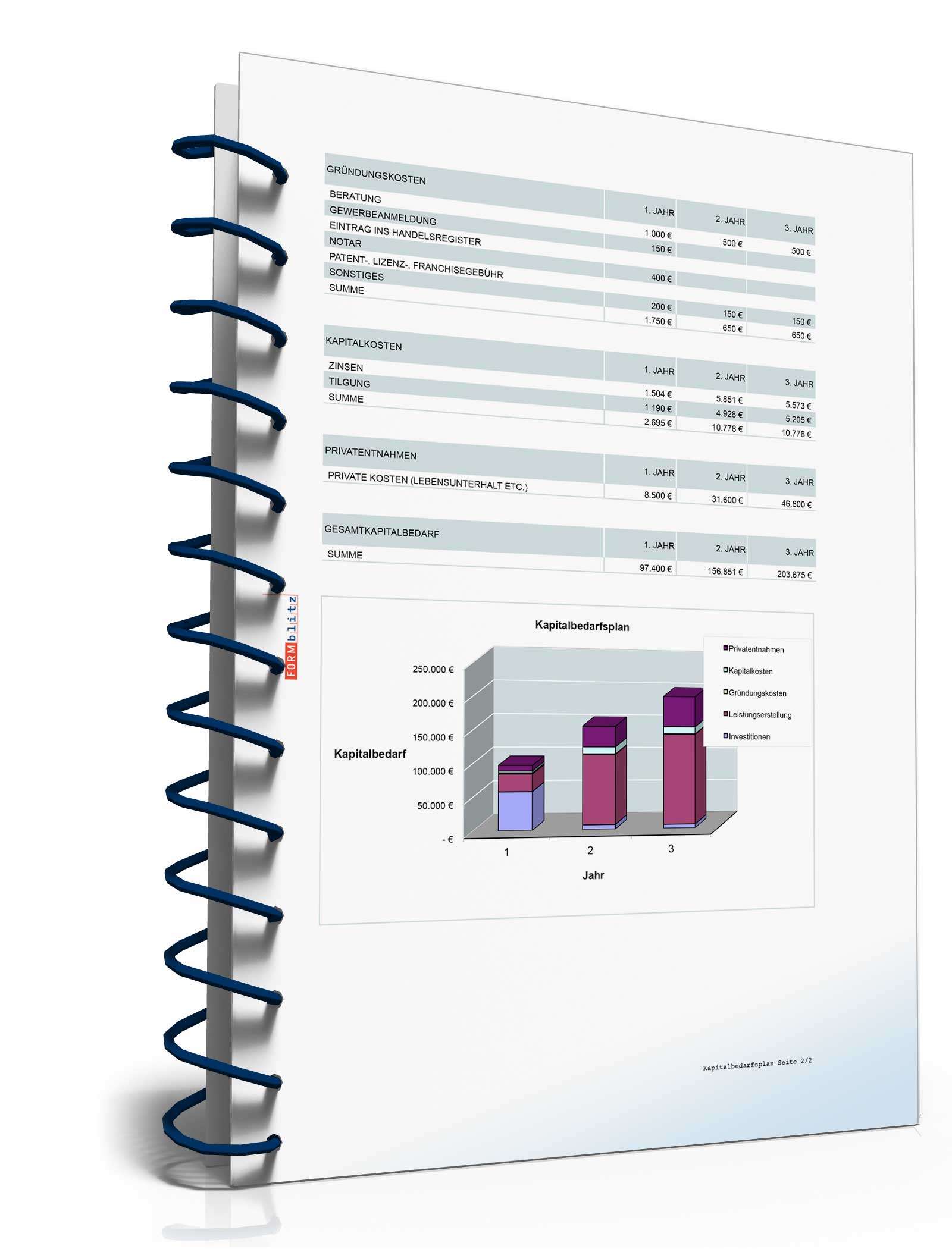 Businessplan Betriebsstätte für Sanitär-, Heizungs- & Klimaanlagentechnik Excel. Seite: 17