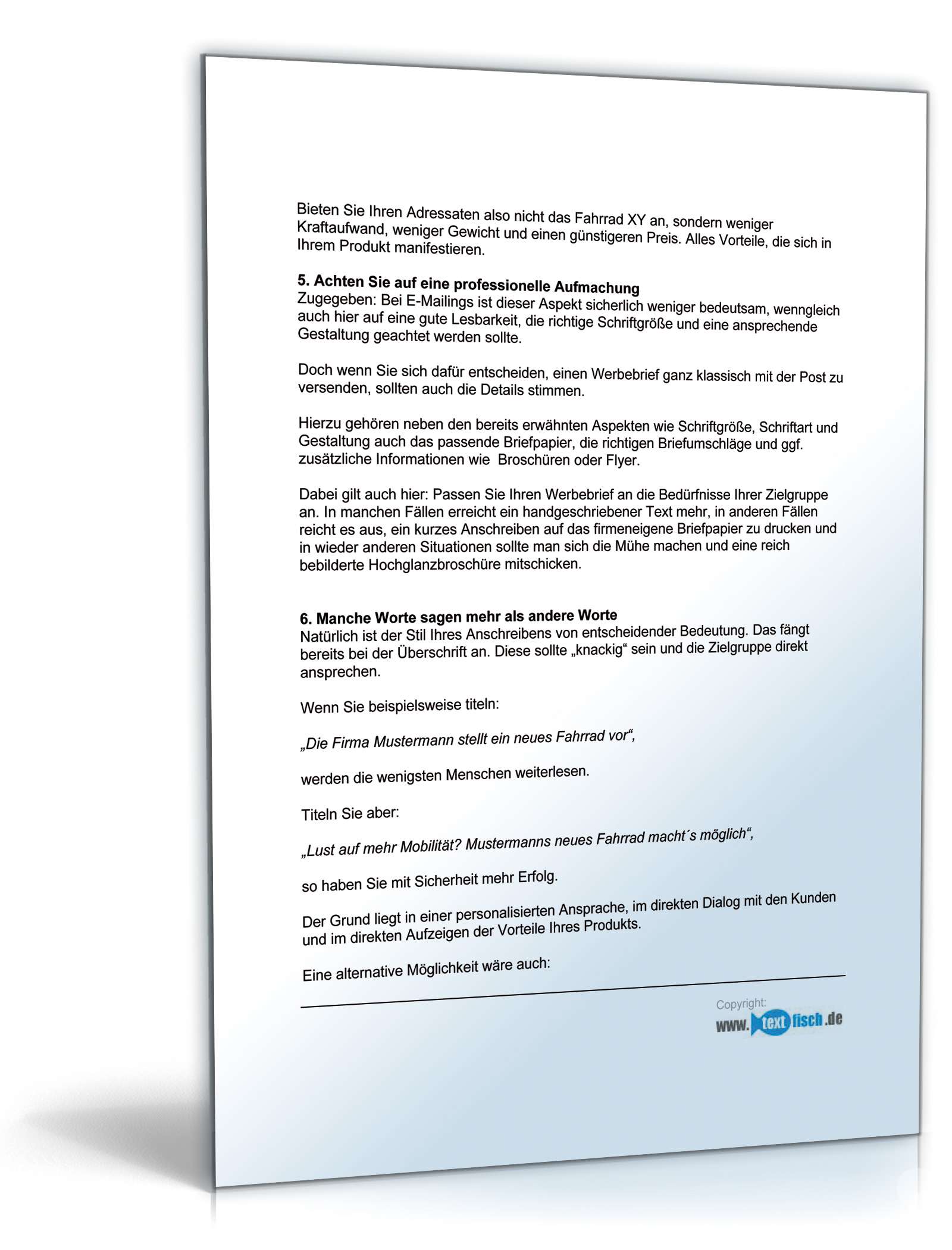 Begleitbrief zum Werbebrief Unternehmensberatung PDF. Seite: 4
