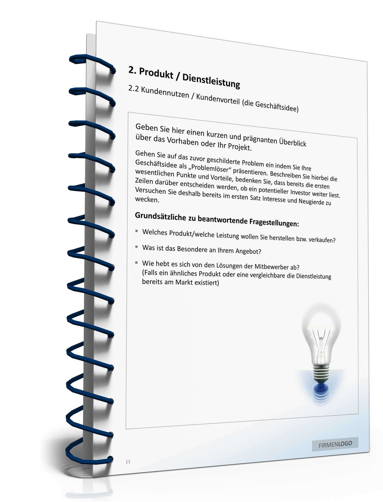 PowerPoint Präsentation Businessplan Powerpoint. Seite: 11