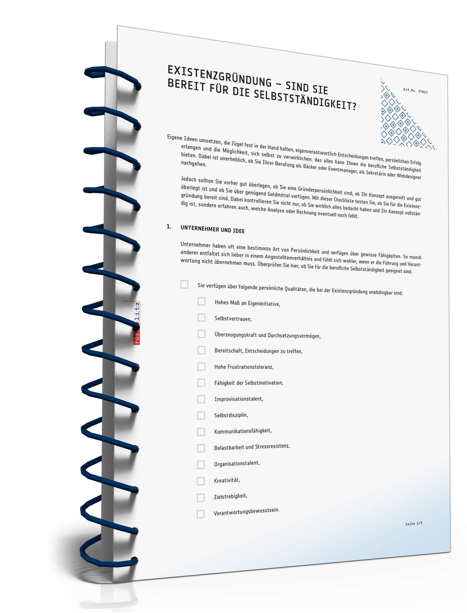 Checkliste Existenzgründung planen PDF