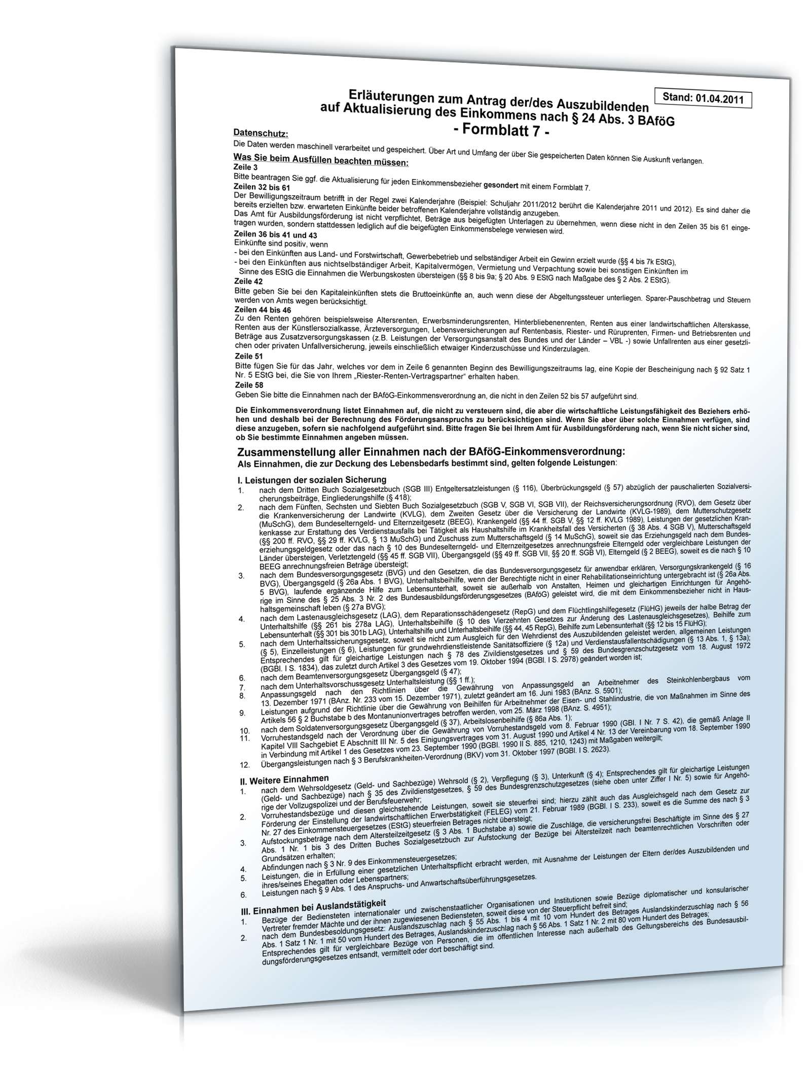 Antrag der/des Auszubildenden auf Aktualisierung PDF. Seite: 3