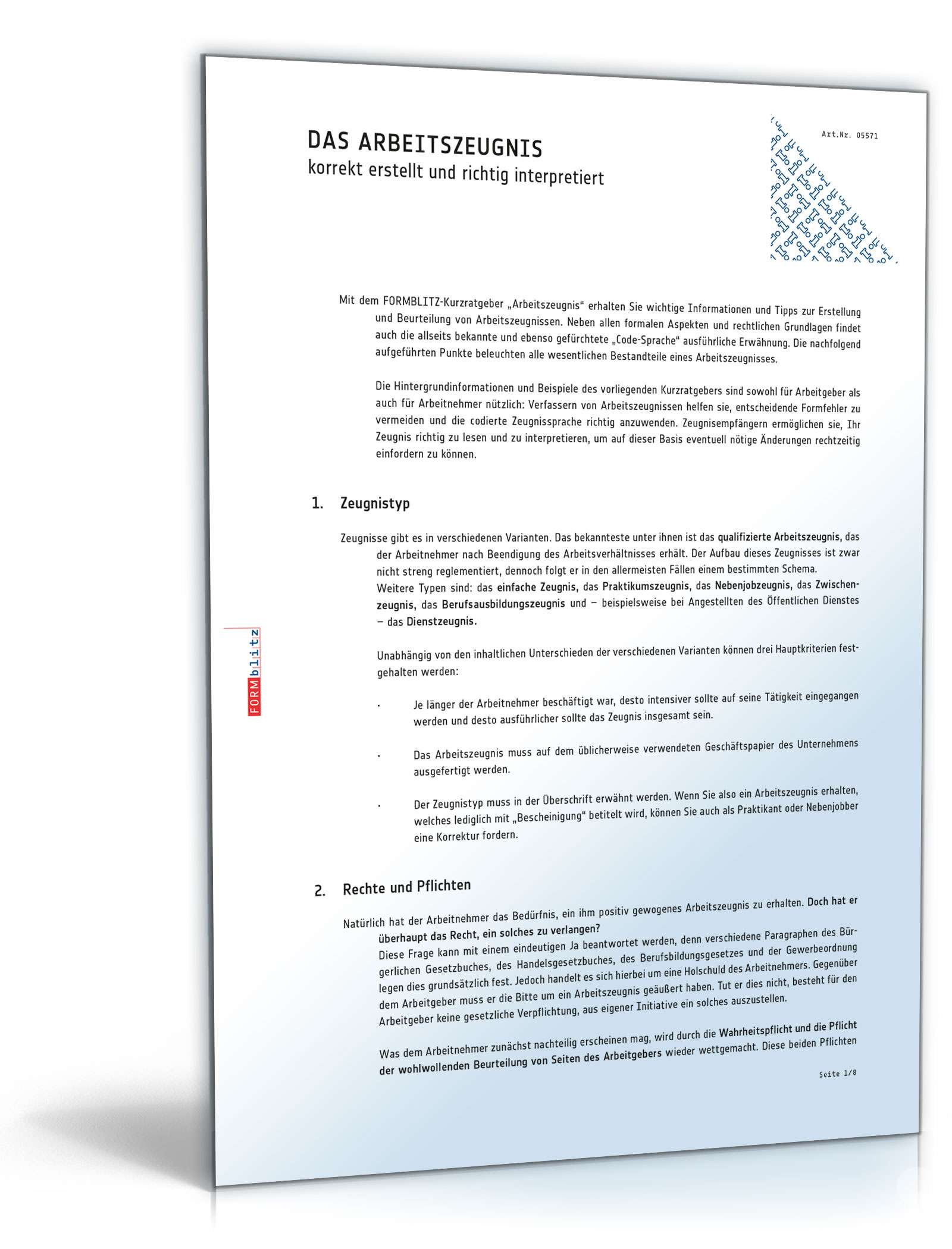 Arbeitszeugnis Immobilienkaufleute Excel. Seite: 9