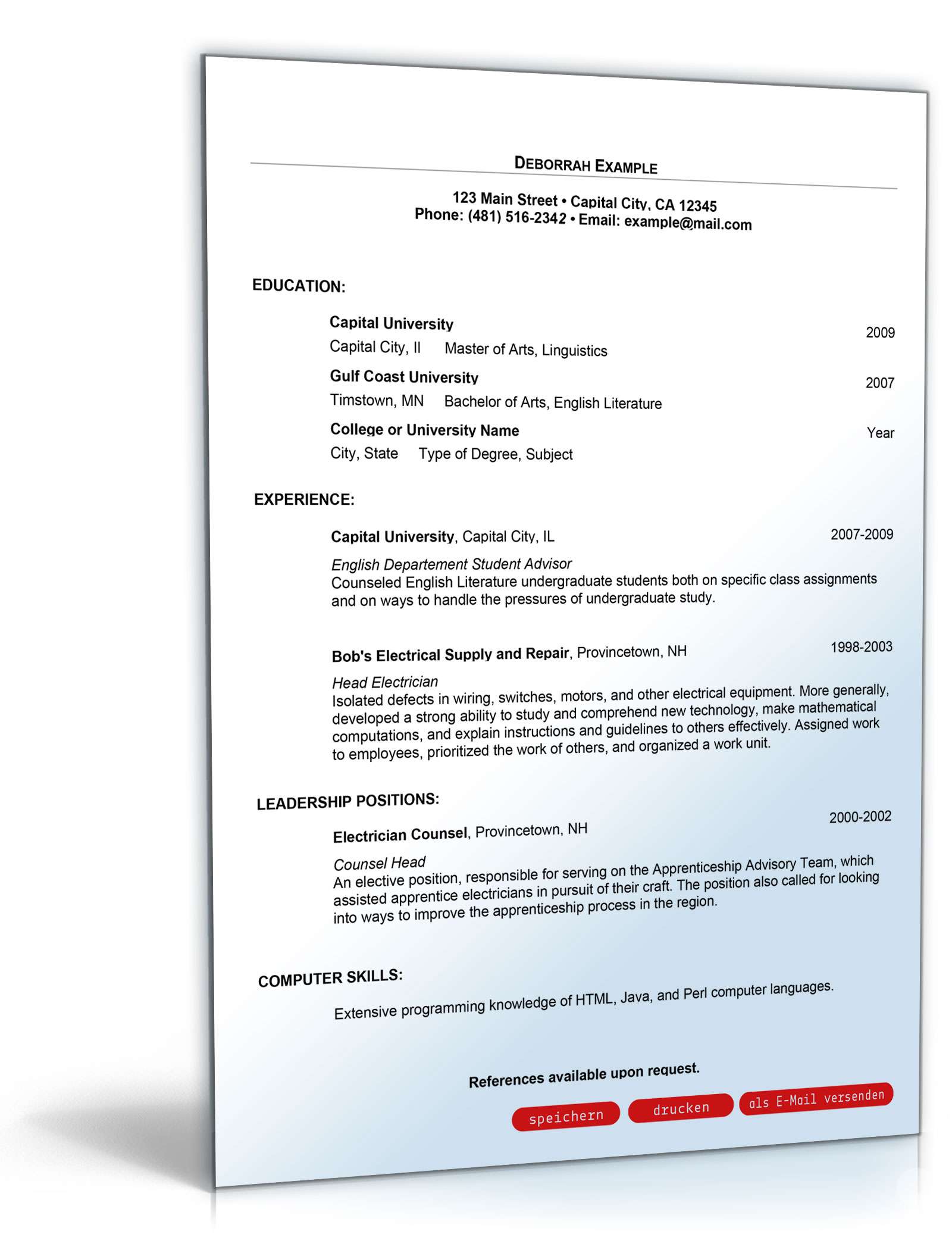 Erfolgreich bewerben Excel. Seite: 9