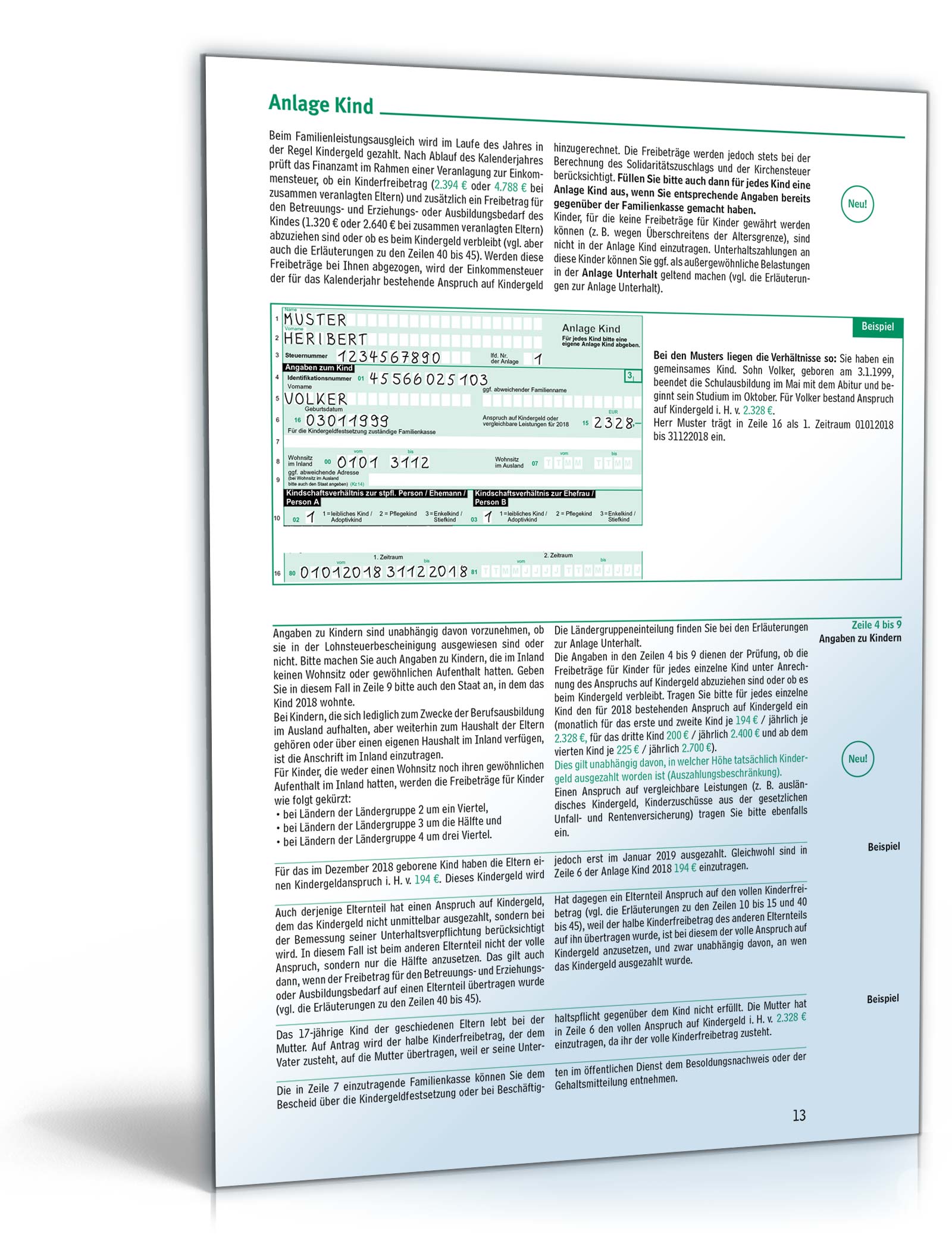 Anleitung zur Einkommensteuererklärung 2018 PDF. Seite: 3