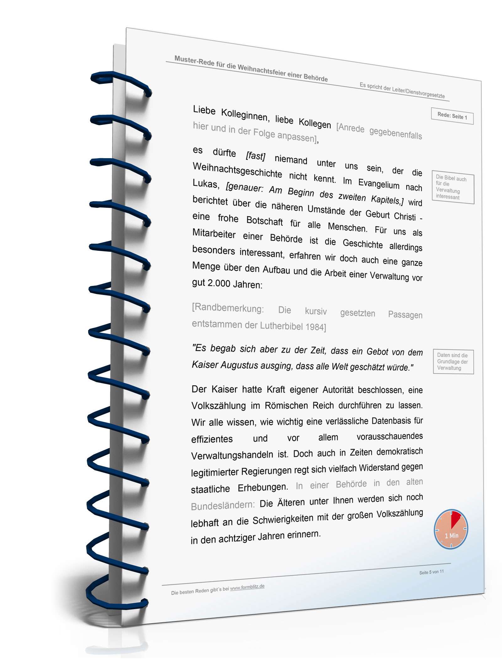 Rede Weihnachtsfeier in einer Verwaltungsbehörde Word. Seite: 5