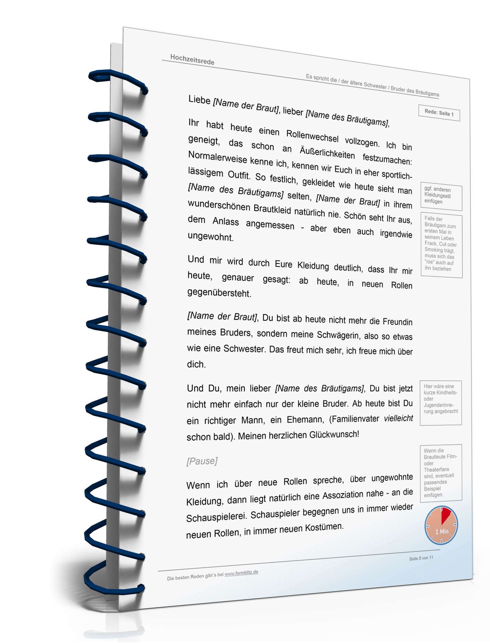 Hochzeitsrede ältere Geschwister des Bräutigams Word. Seite: 5