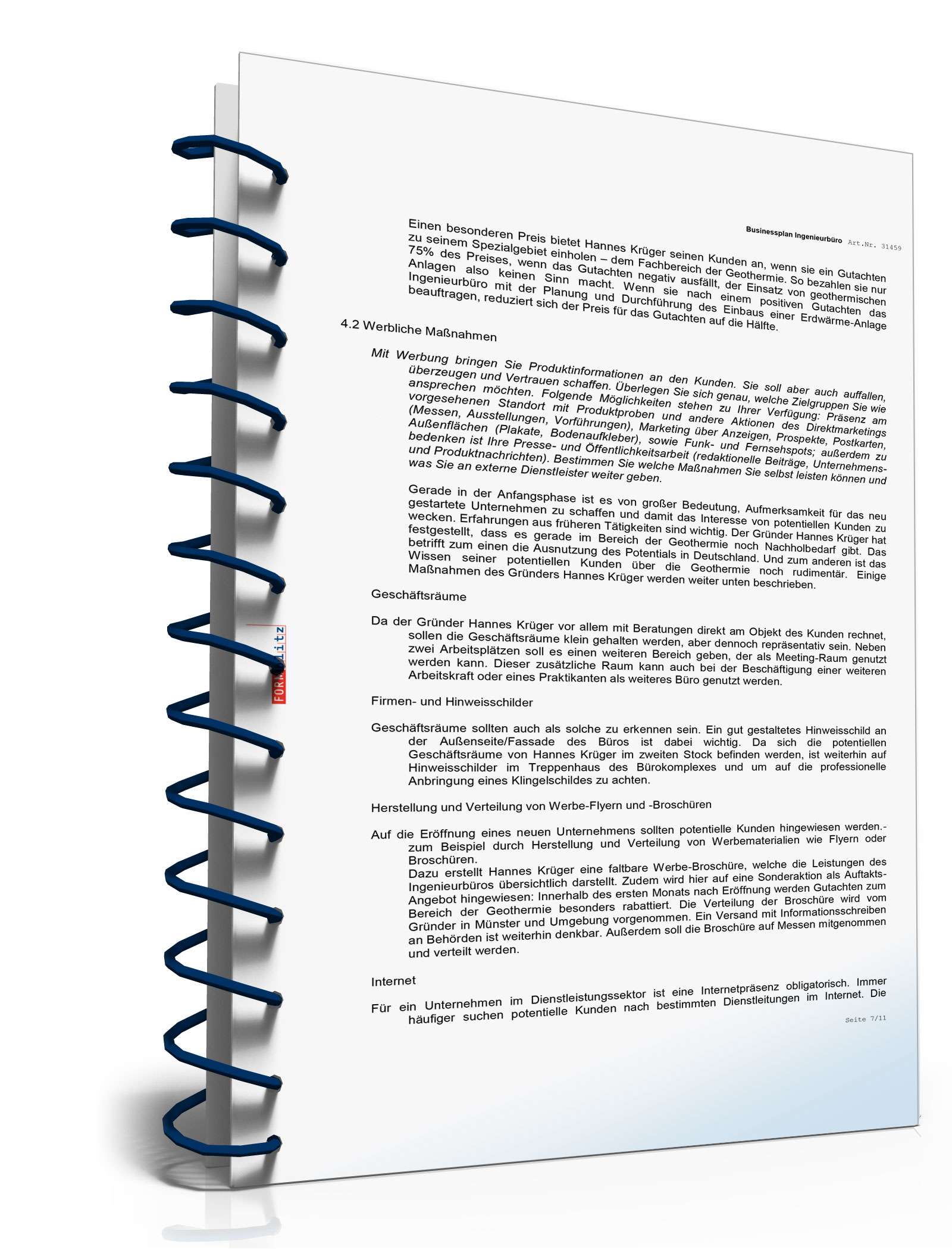 Businessplan Ingenieurbüro Excel. Seite: 9