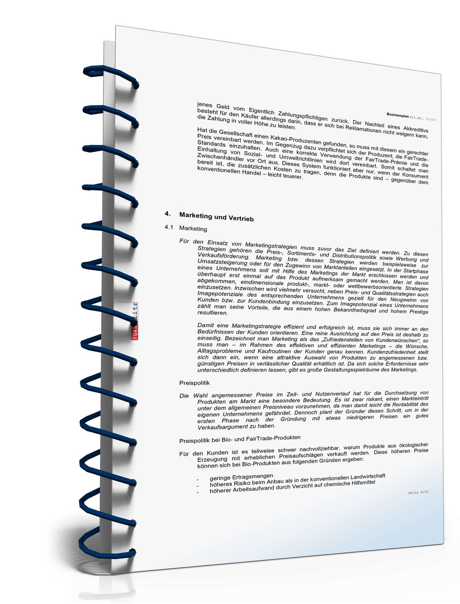 Businessplan Im- und Exportunternehmen Excel. Seite: 7