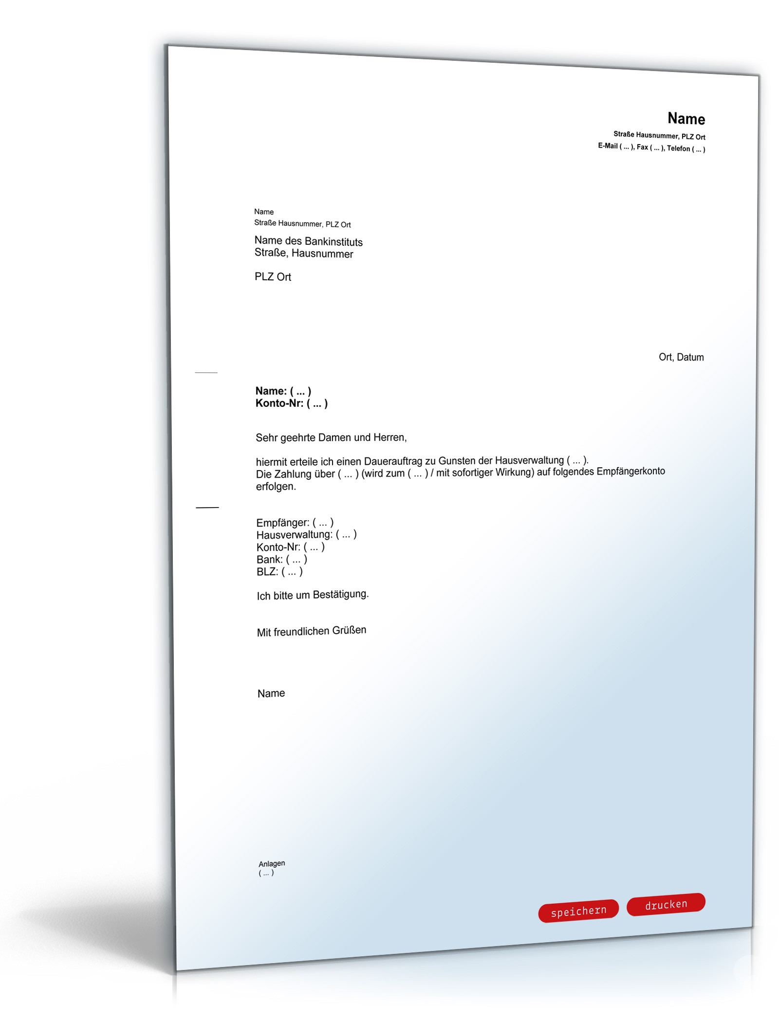 Erteilung Dauerauftrag  PDF