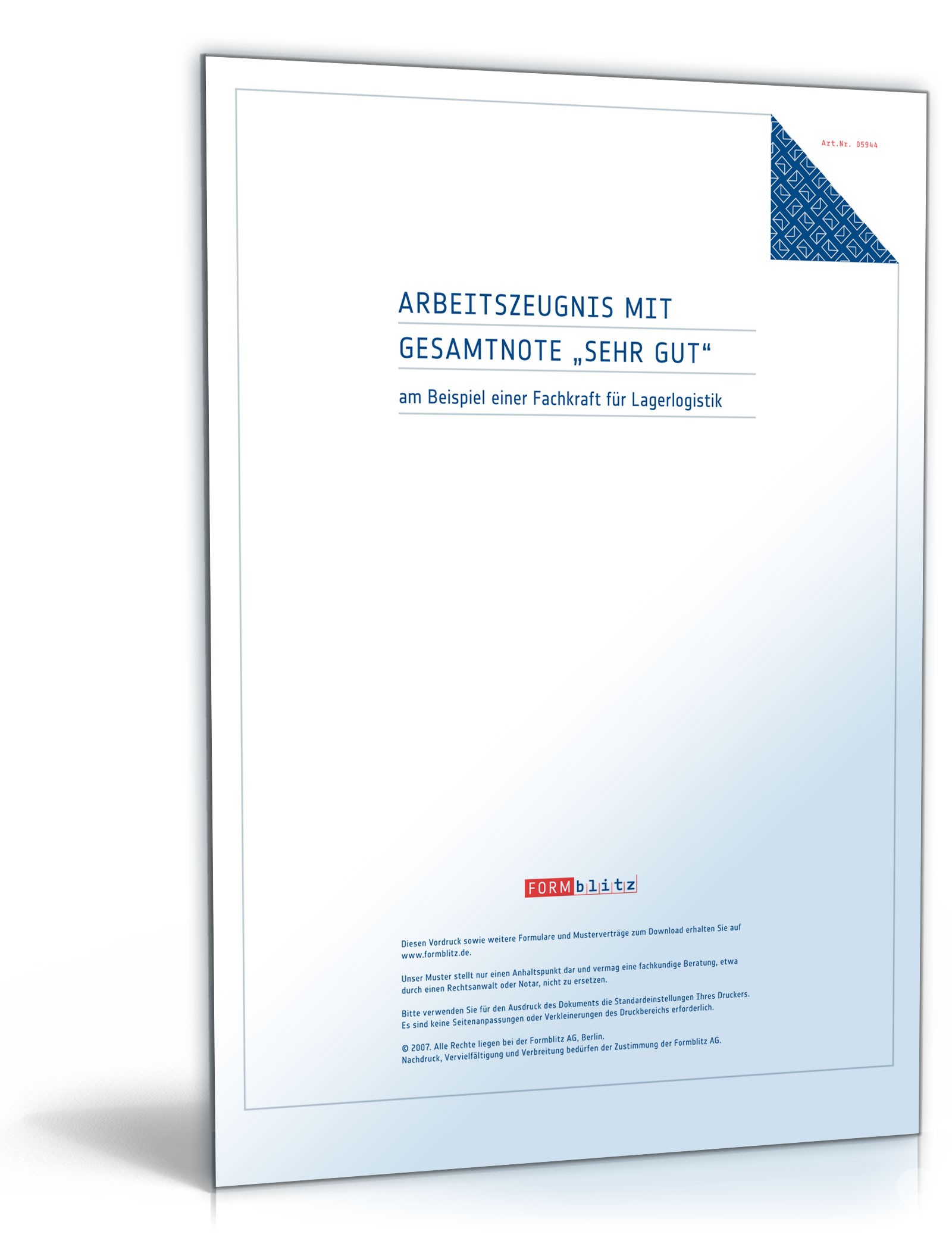 Arbeitszeugnis Fachkraft Lagerlogistik Excel. Seite: 2