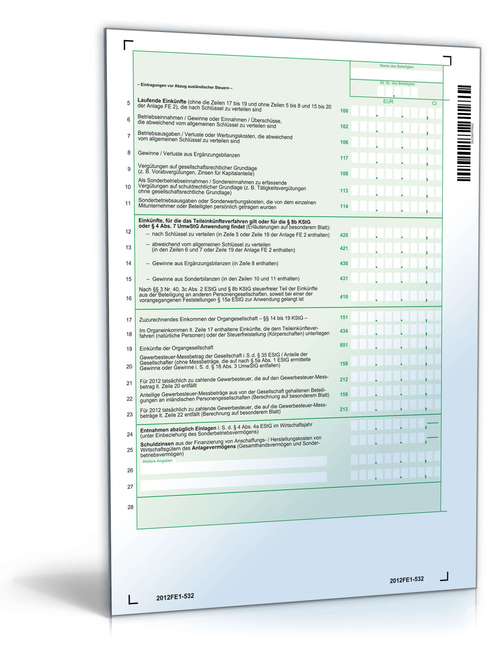 Anlage FE 1 2012 PDF. Seite: 2
