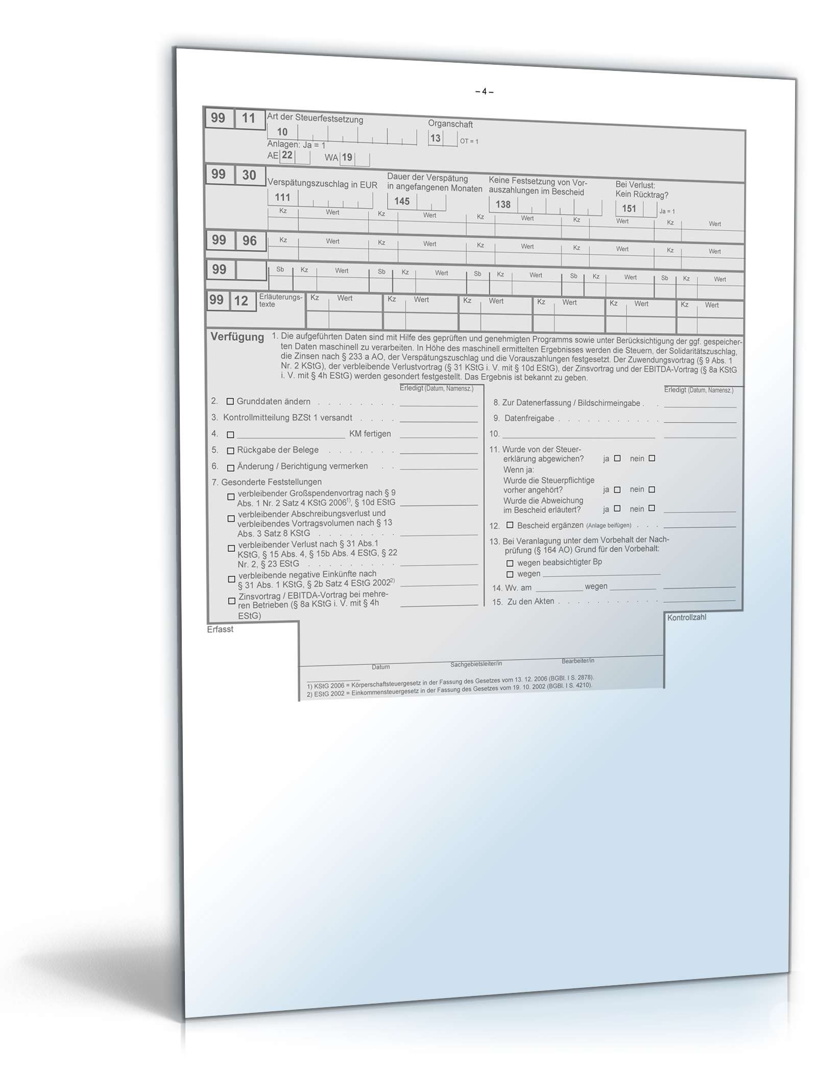 Körperschaftsteuererklärung 2010 PDF. Seite: 4