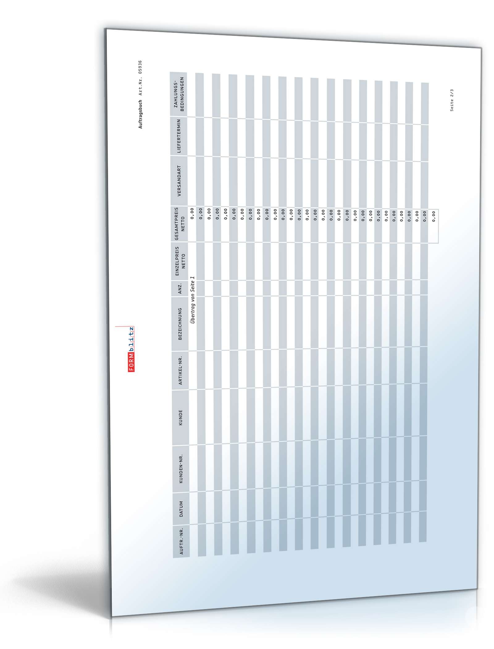 Auftragsbuch PDF. Seite: 2