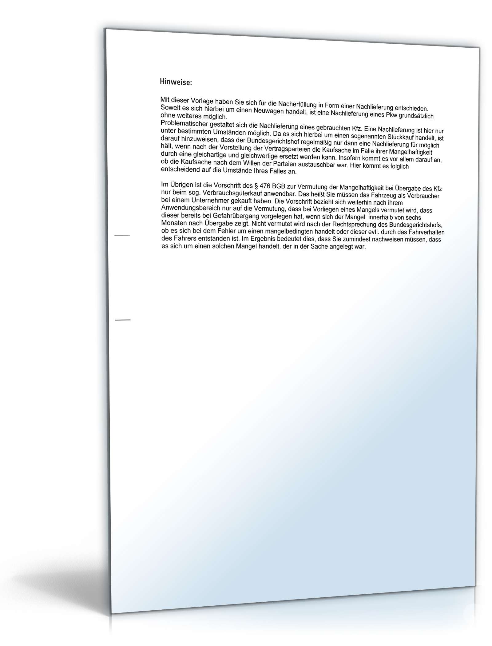 Nachlieferungsanspruch Mangelhaftigkeit PDF. Seite: 3