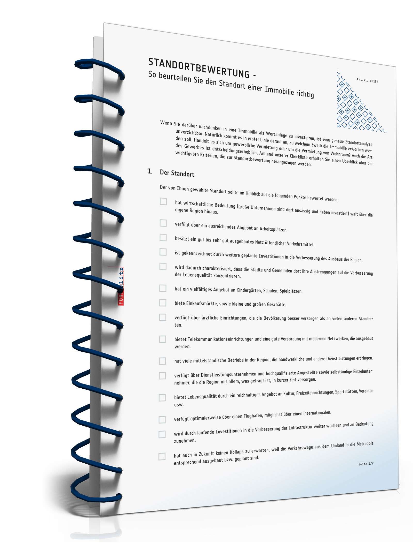 Checkliste Standortbewertung Immobilie PDF. Seite: 2
