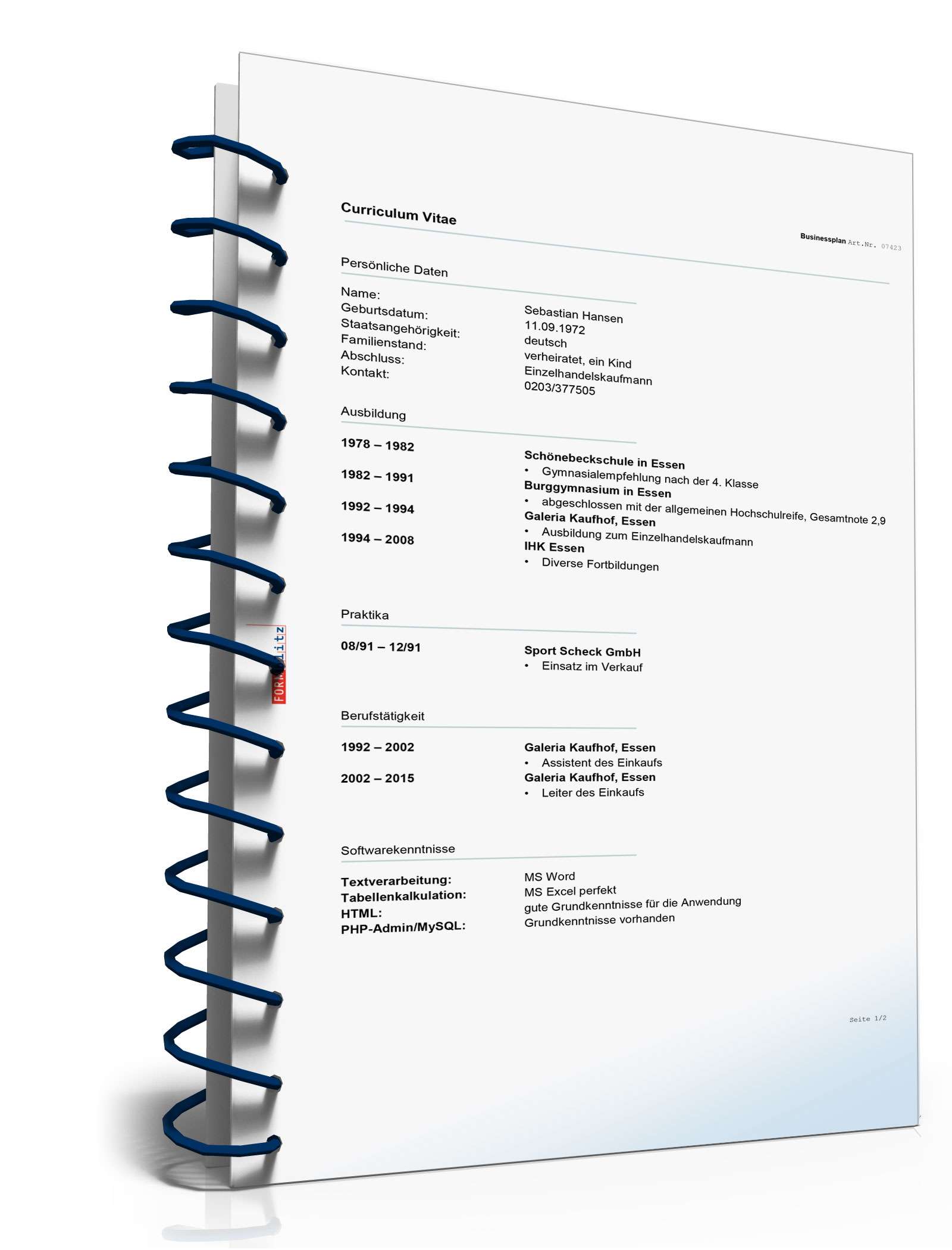 Businessplan Sportartikelladen Excel. Seite: 11