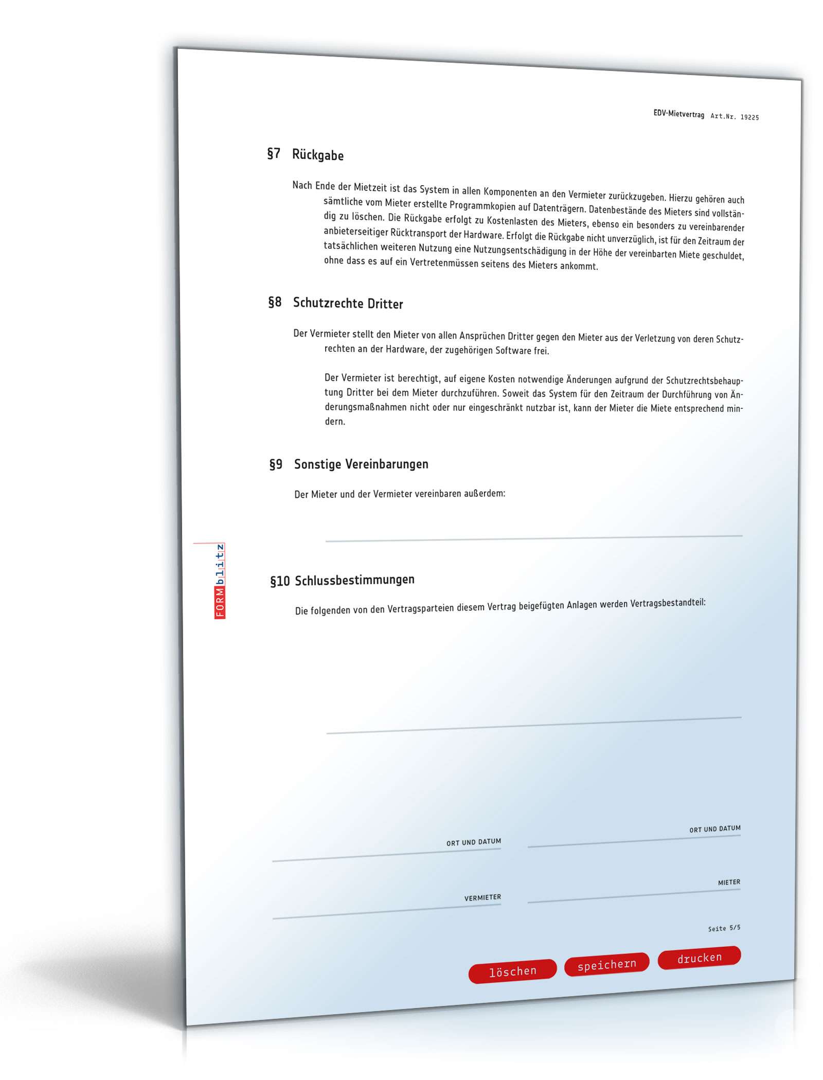 EDV-Mietvertrag PDF. Seite: 5