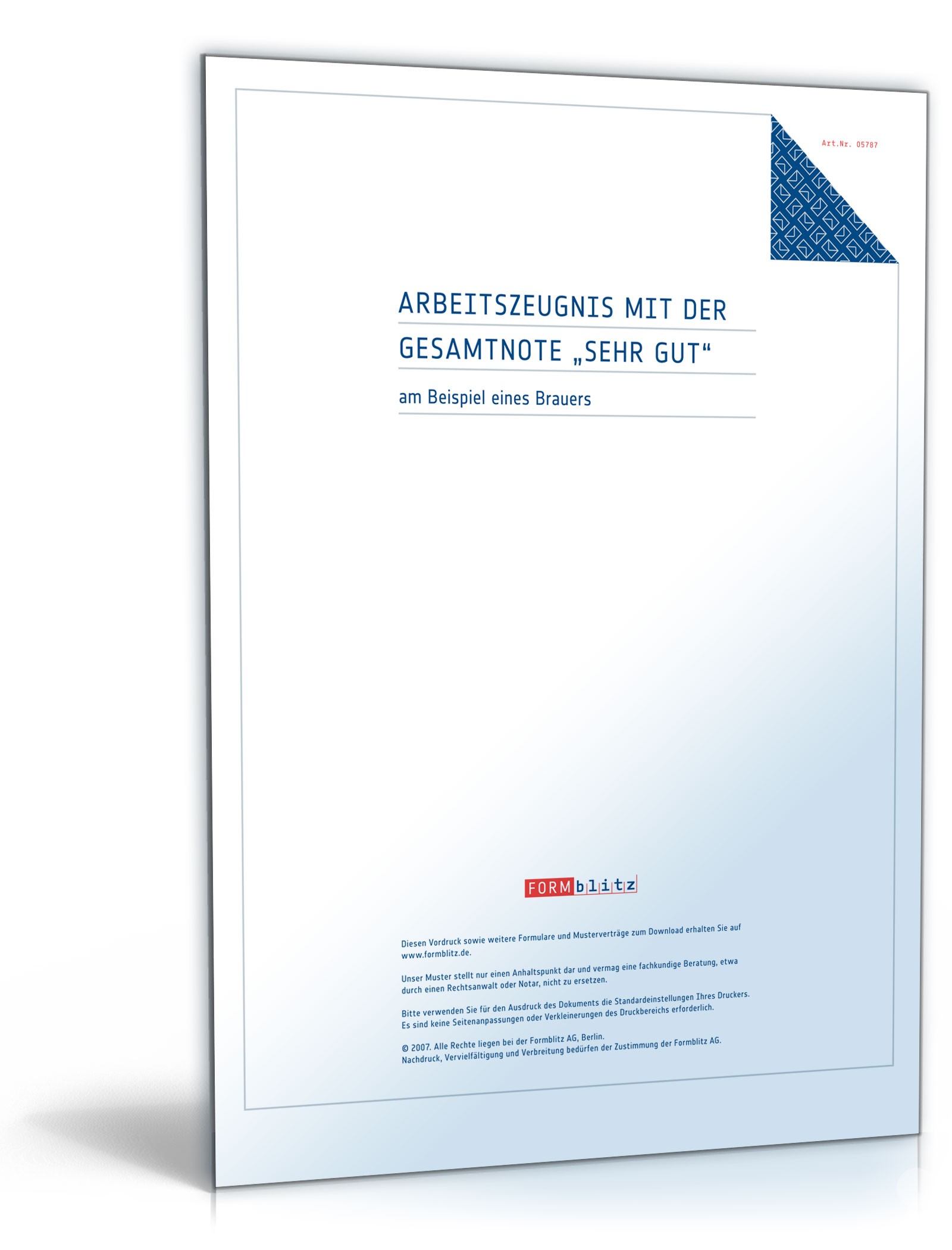 Arbeitszeugnis Brauer Excel. Seite: 2