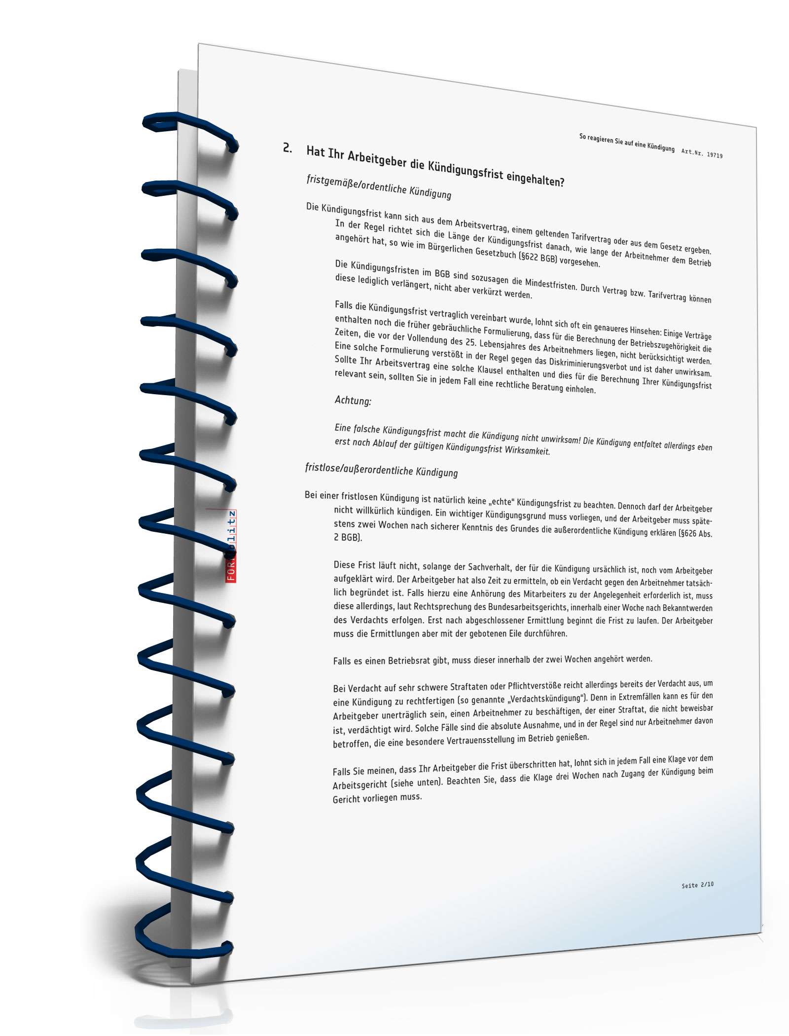 So reagieren Sie auf eine Kündigung PDF. Seite: 3