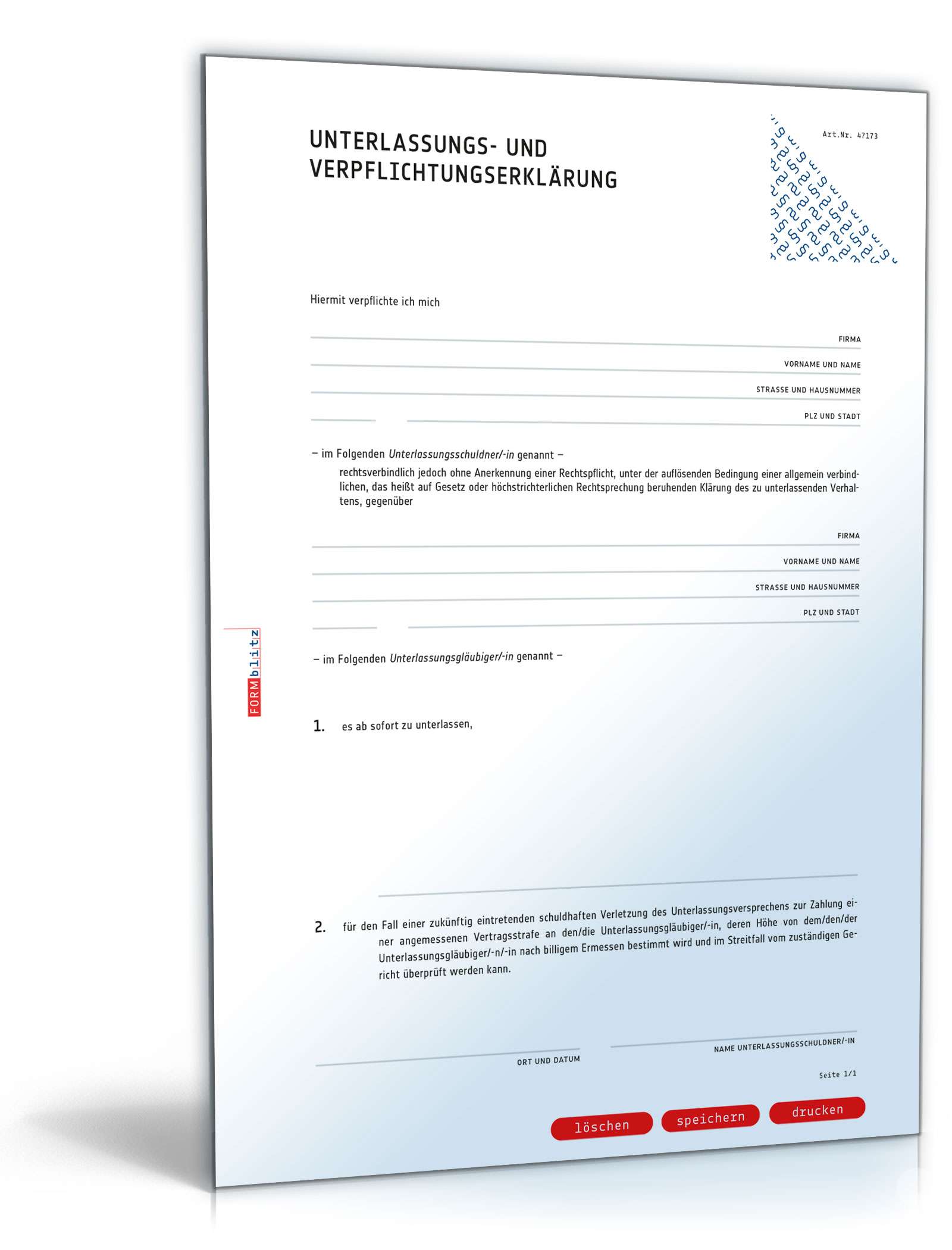 Unterlassungserklärung PDF