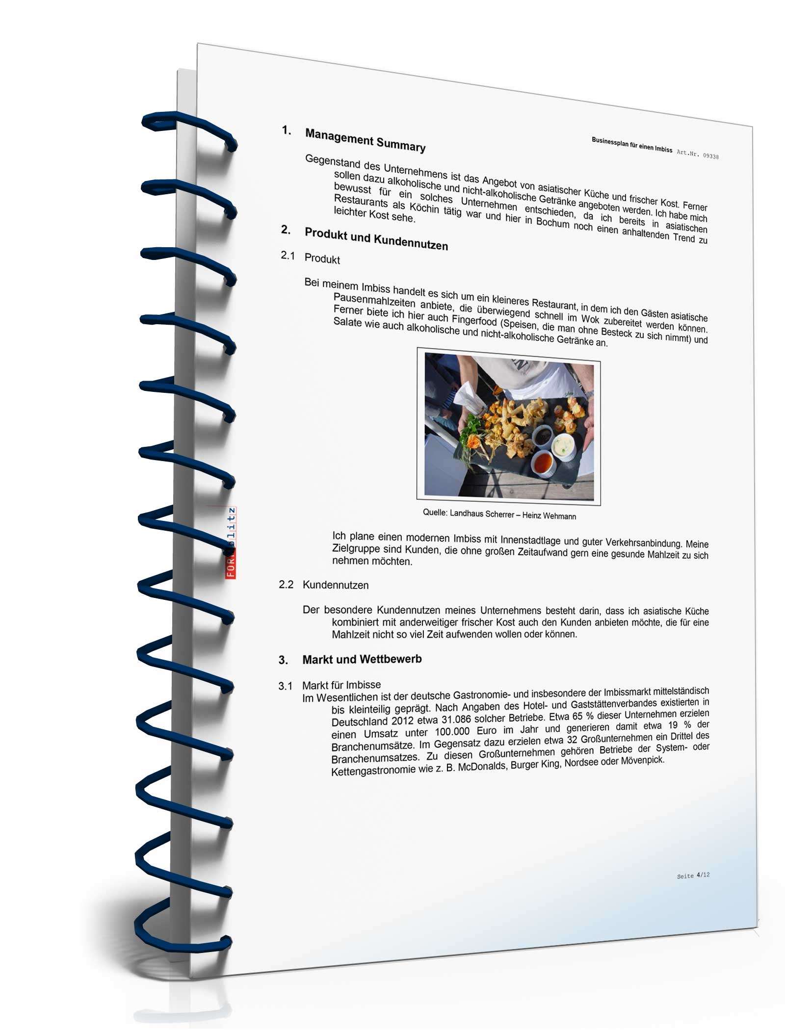 Businessplan Imbiss Excel. Seite: 7