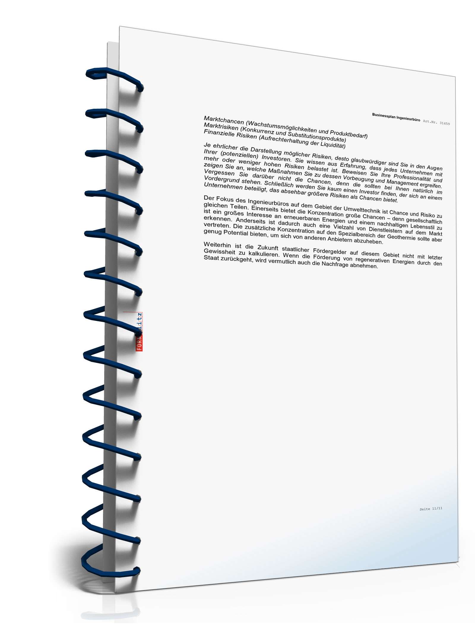 Businessplan Ingenieurbüro Excel. Seite: 13