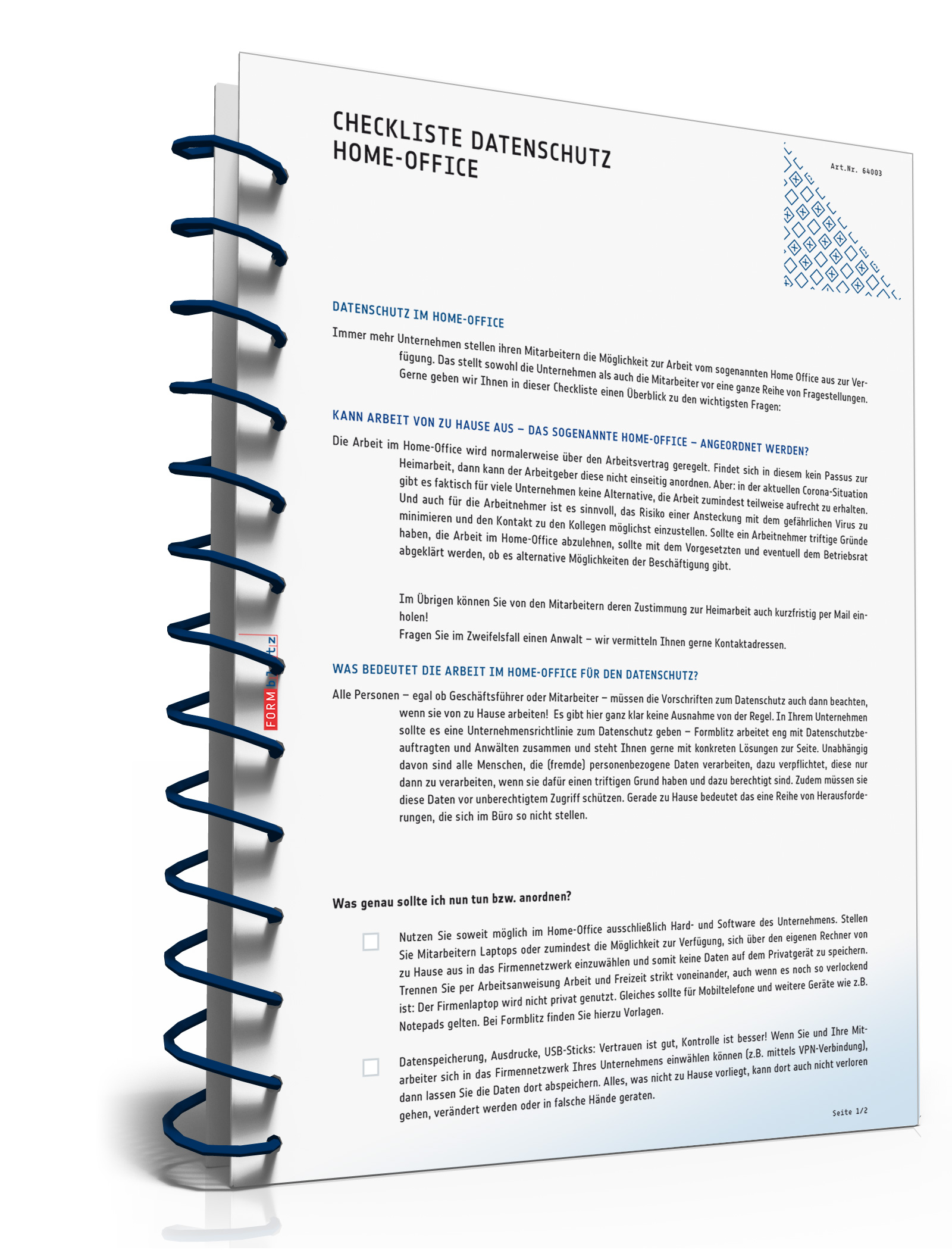 Checkliste Datenschutz Home-Office