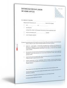 Datenschutzvereinbarung Home-Office