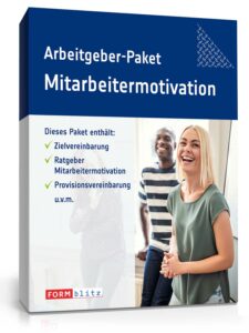 Wir sehen einen Packshot mit der Aufschrift Mitarbeitermotivation.