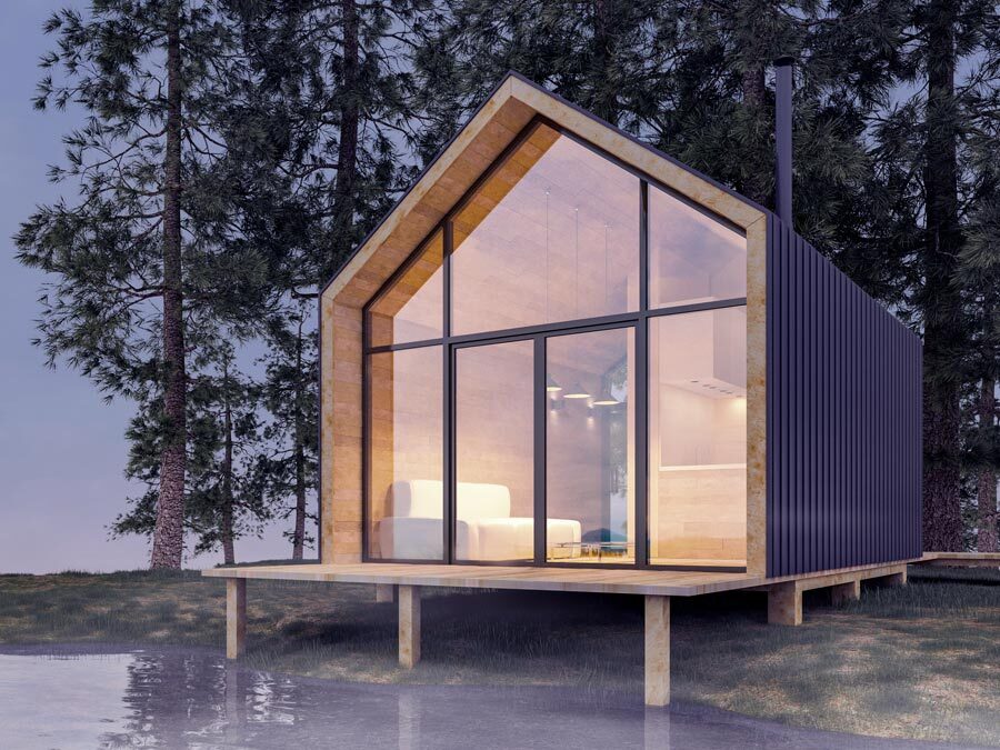 Möchten Sie ein Tin House kaufen, dass ähnlich wie auf diesem Bild ohne Räder an einem festen Ort steht, müssen Sie einiges beachten.