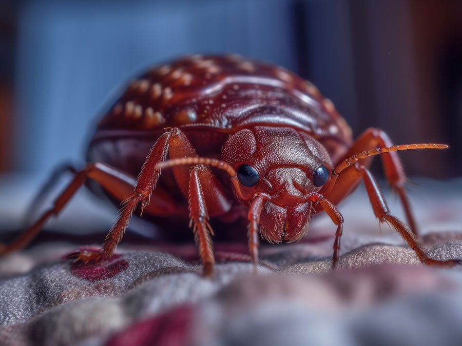 Eine Bettwanze in der Wohnung.